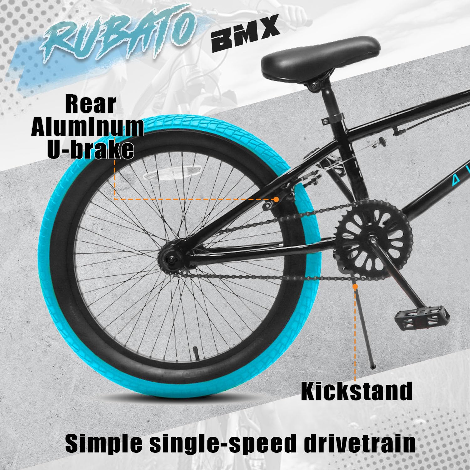 AVASTA Freestyle BMX Bike Kids Bicicletta per Bambini dai 5 Anni in su e livello Principiante
