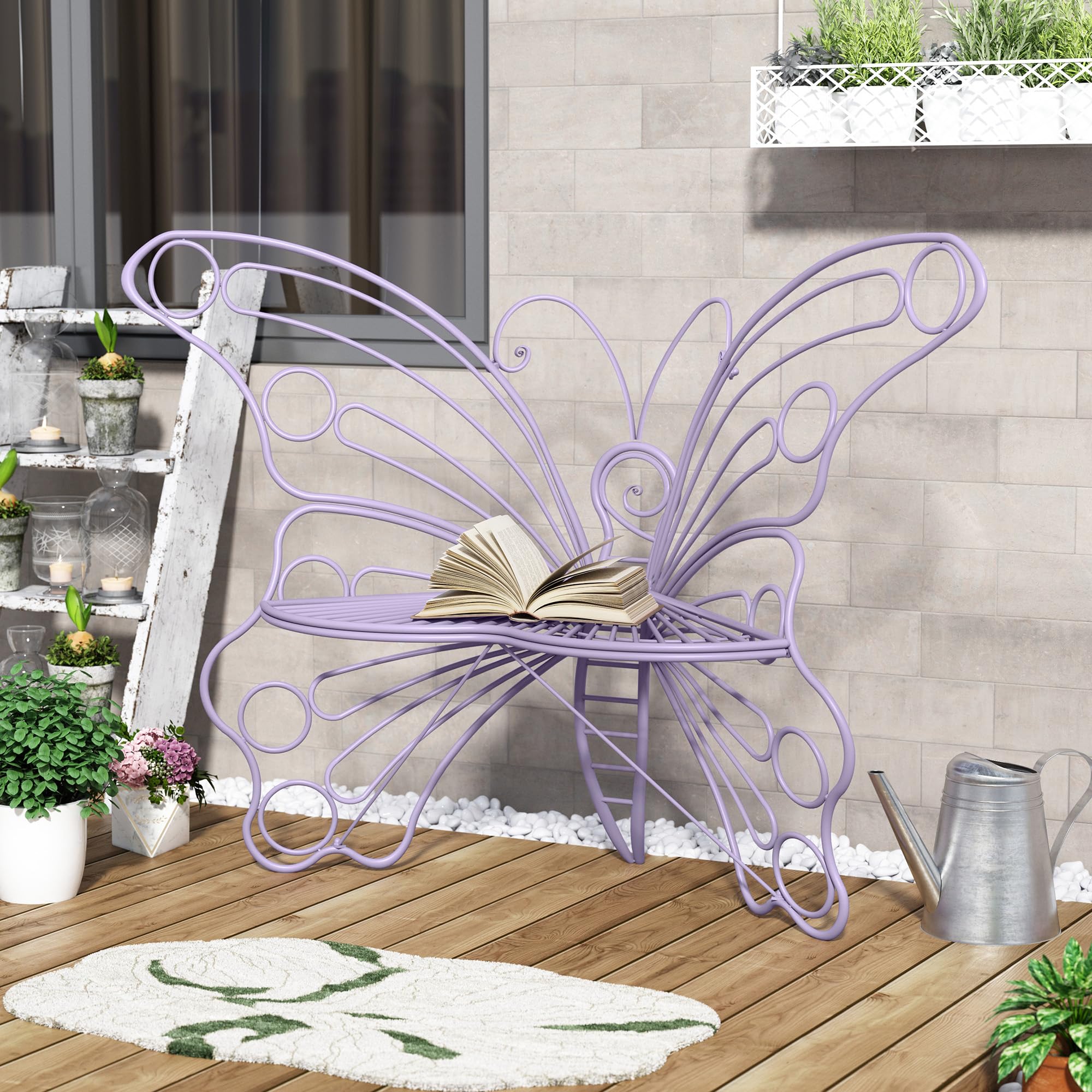 Outdoor Benches Garden Butterfly Chair Pink Butterfly Bench
