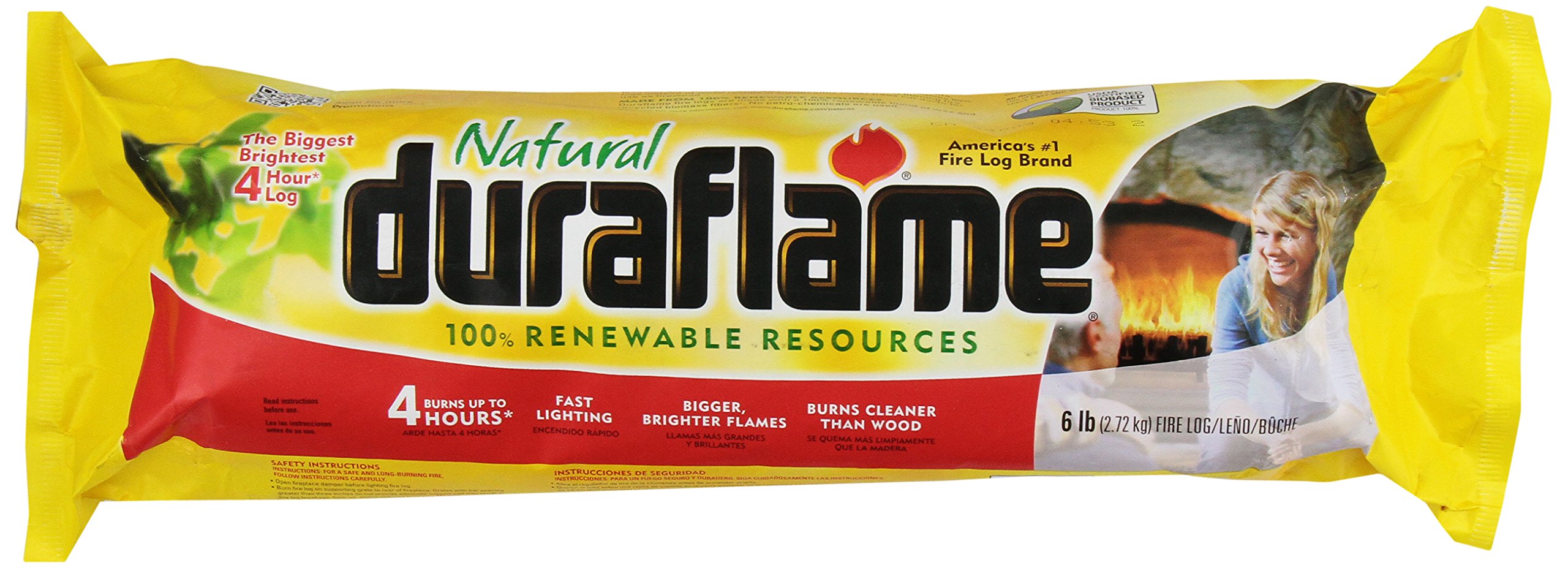 Amazon.com: Duraflame Natural Firelog, 4 Hours, 6 lbs : Home u0026 Kitchen