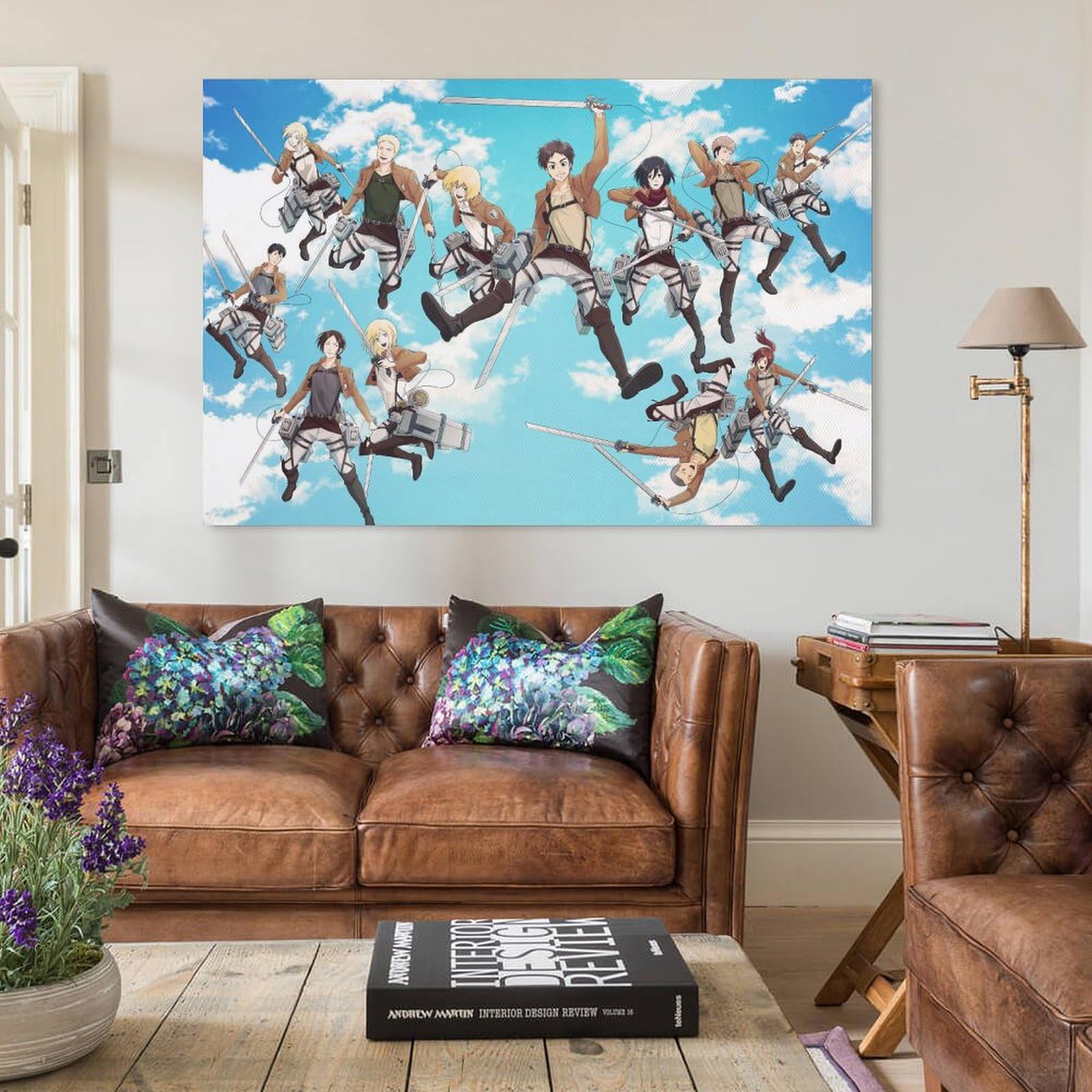 Amazon.co.jp: 進撃の巨人アニメポスターキャンバスアートポスター水着
