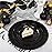 FLOWERCAT 60PCS Black Plastic Plates - Heavy Duty Black Disposable Plates for 30 guests Halloween Party/Wedding/New Year - Include 30PCS 10.25inch Dinner Plates and 30PCS 7.5inch Dessert Plates