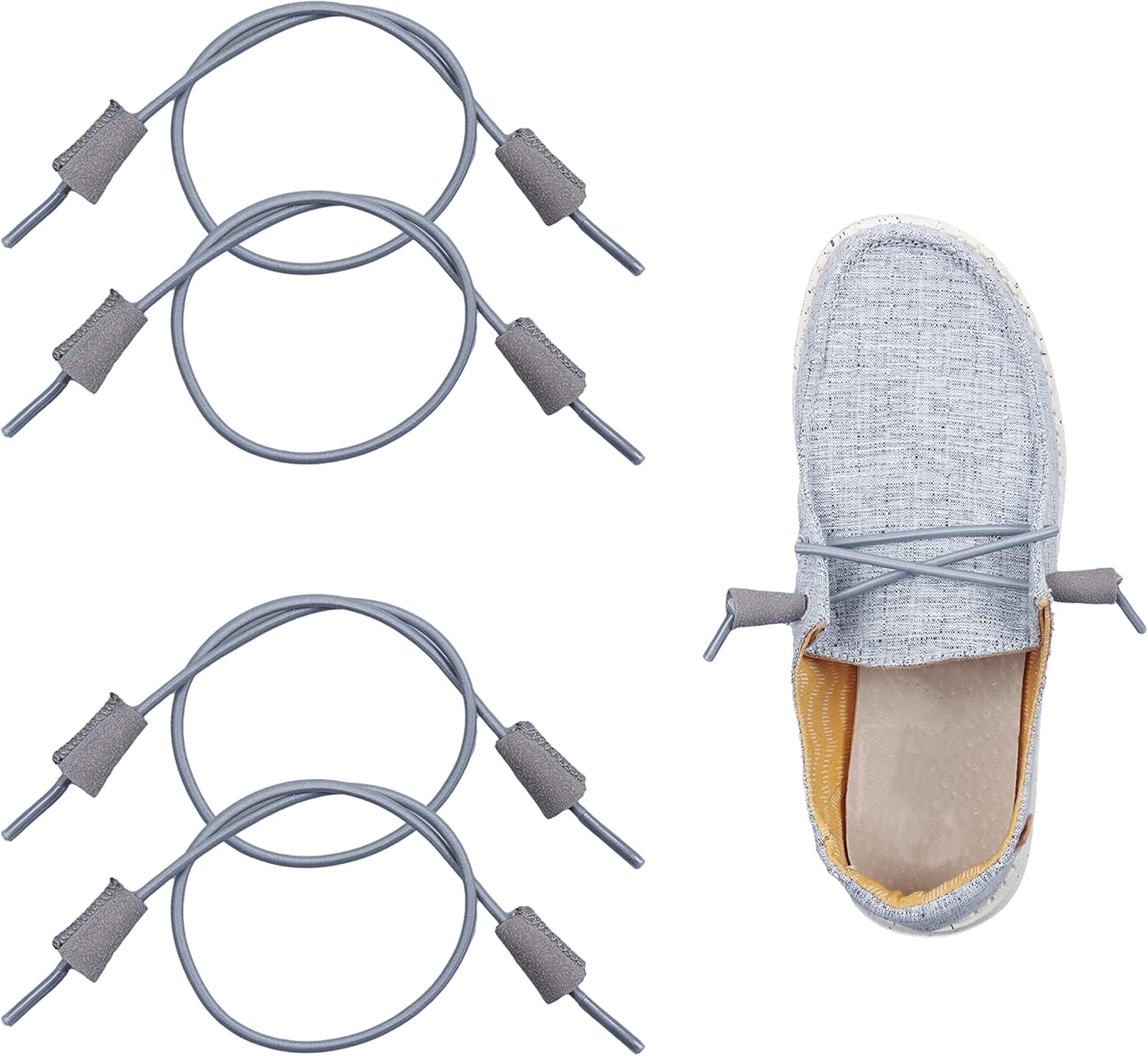 SONSIL Elastic Shoelaces Strings Replacement Laces for Hey Dude Shoes，NoTie Laces