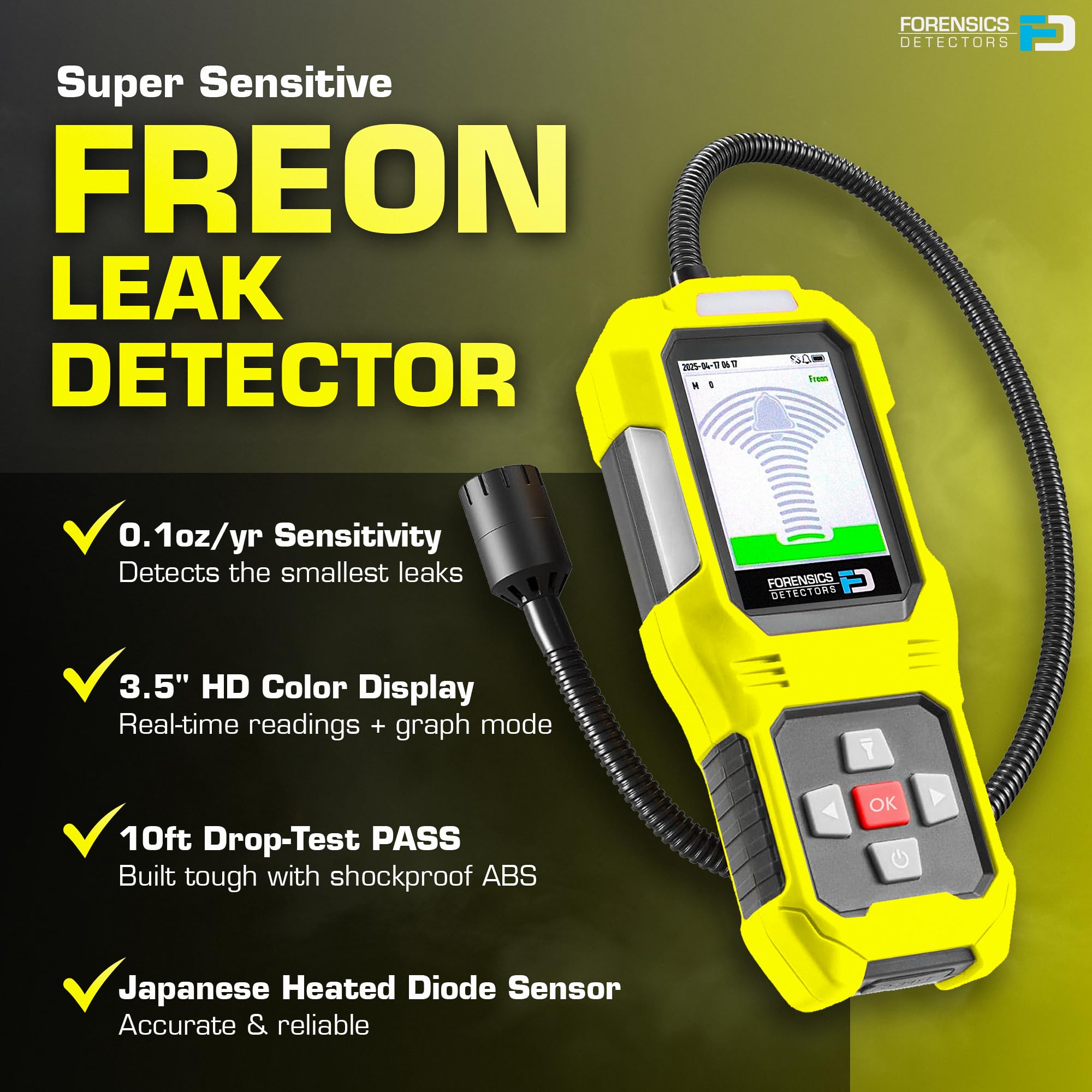 Freon Leak Detector | 10ft Drop Test Pass | AC Refrigerant