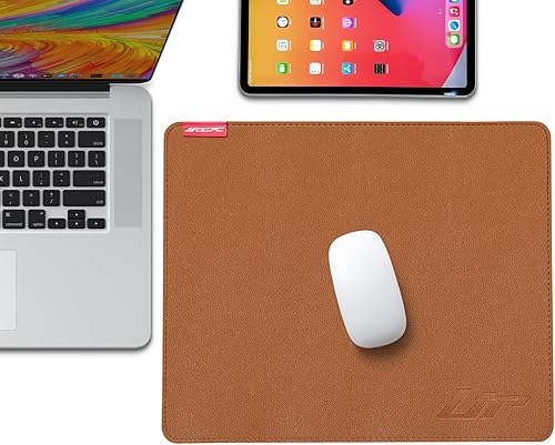 OCPC - Alfombrilla de mouse de piel sintética, color negro, mediano, 14.17 x 11.81 x 0.12 pulgadas, base de goma natural, antideslizante, tapete de disponible en Yaxa Colombia