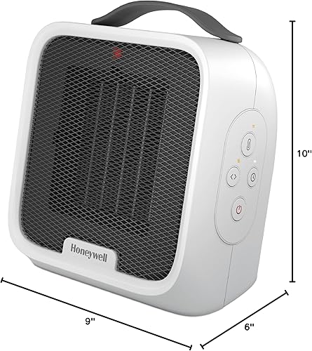 Miniatura 9 de Honeywell UberHeat Plus - Calentador de cerámica para habitaciones pequeñas, color blanco