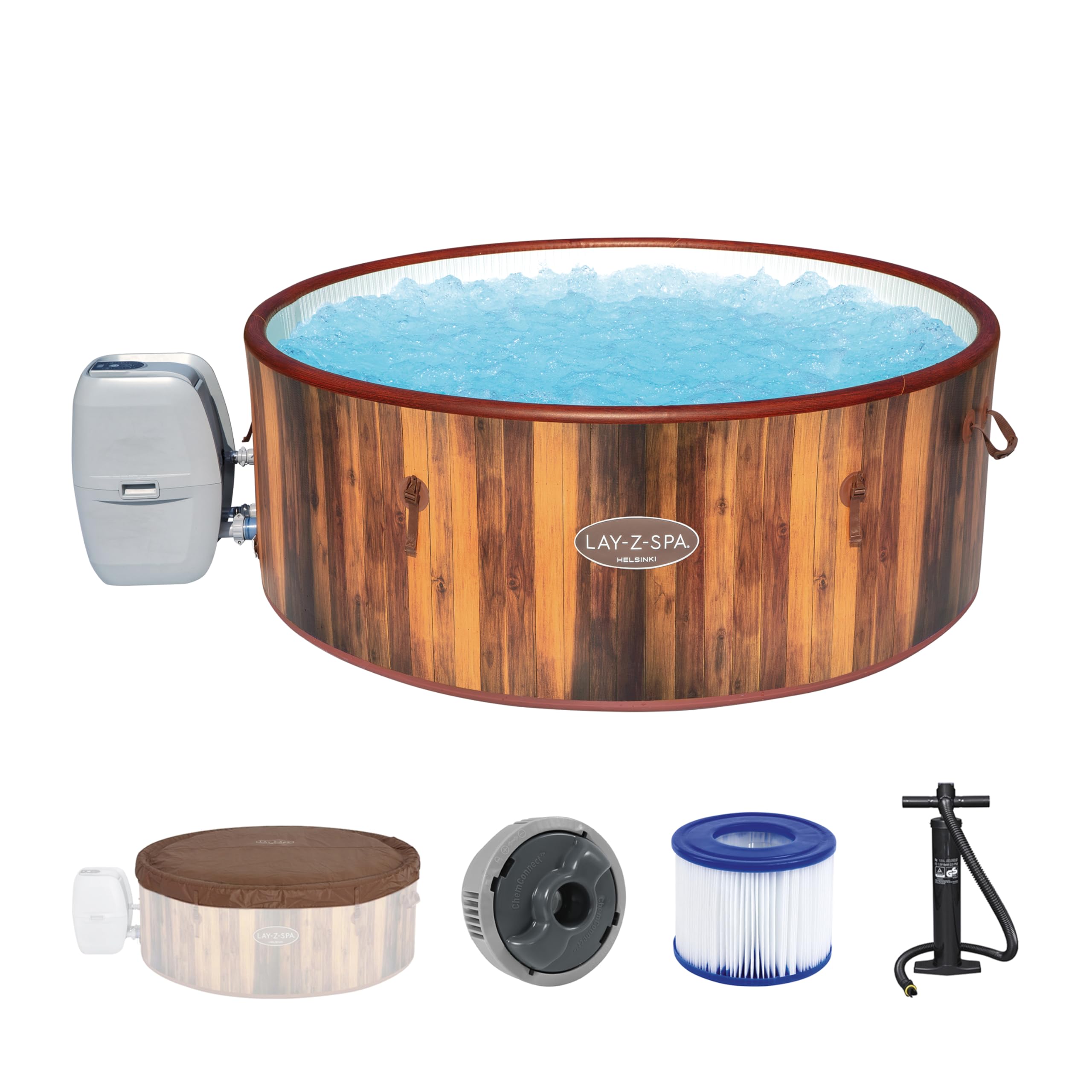BESTWAY SPA Hinchable Lay-Z-SPA Helsinki Smart Ø180x66 cm Marrón