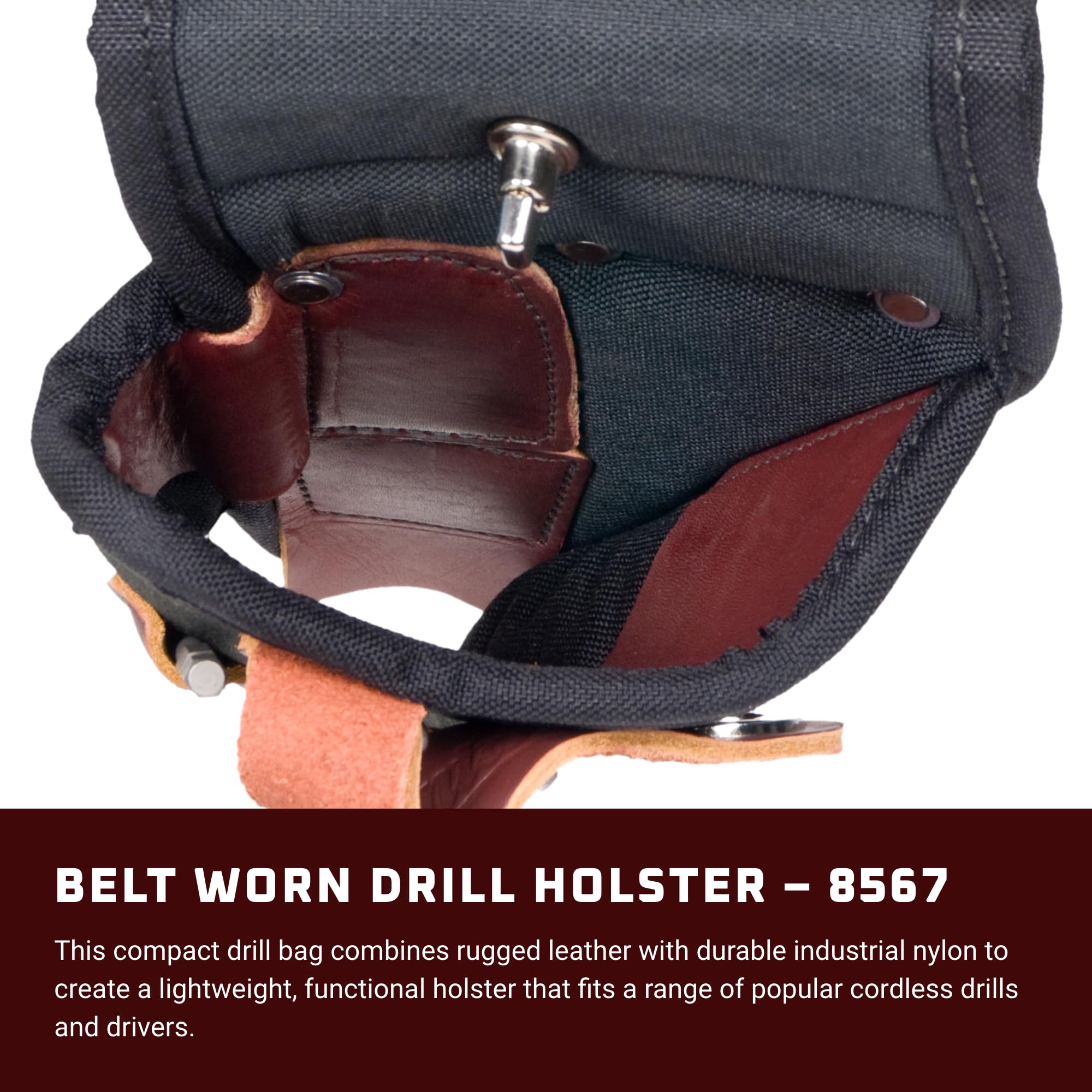 Occidental Leather 8567 cinturón desgastado funda para taladro (diestros)