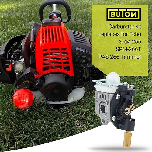 Miniatura 2 de SRM-266 Carburador con filtros Kit de mantenimiento para ECHO SRM-266S SRM-266T SRM-266U PAS-266 PPT-266 PPT-266H PE-266 PE-266S SHC-266 HCA-266