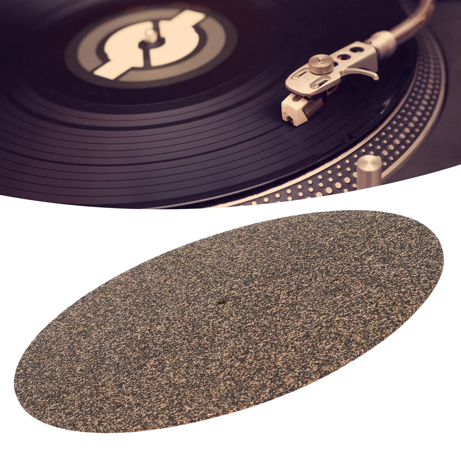 Tapis Liège Pour Platine Vinyle - Diamètre 11.75 Pouces, épaisseur 1/4 Pouce, Absorption Vibrations, Haute Qualité