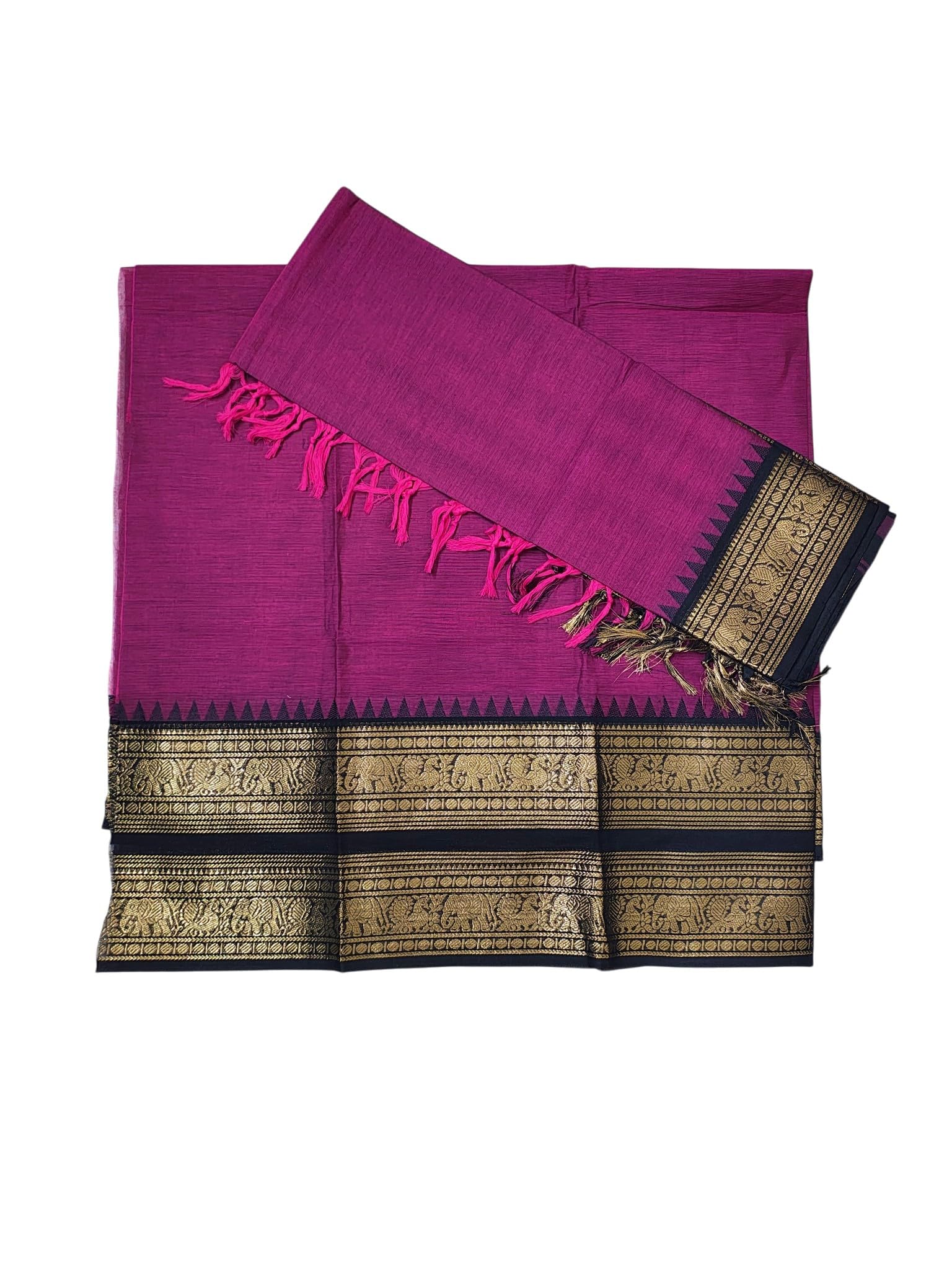 Handloom Cotton Unstitched Kurta with Dupatta Set for Women | South Cotton Dress Material-image-23