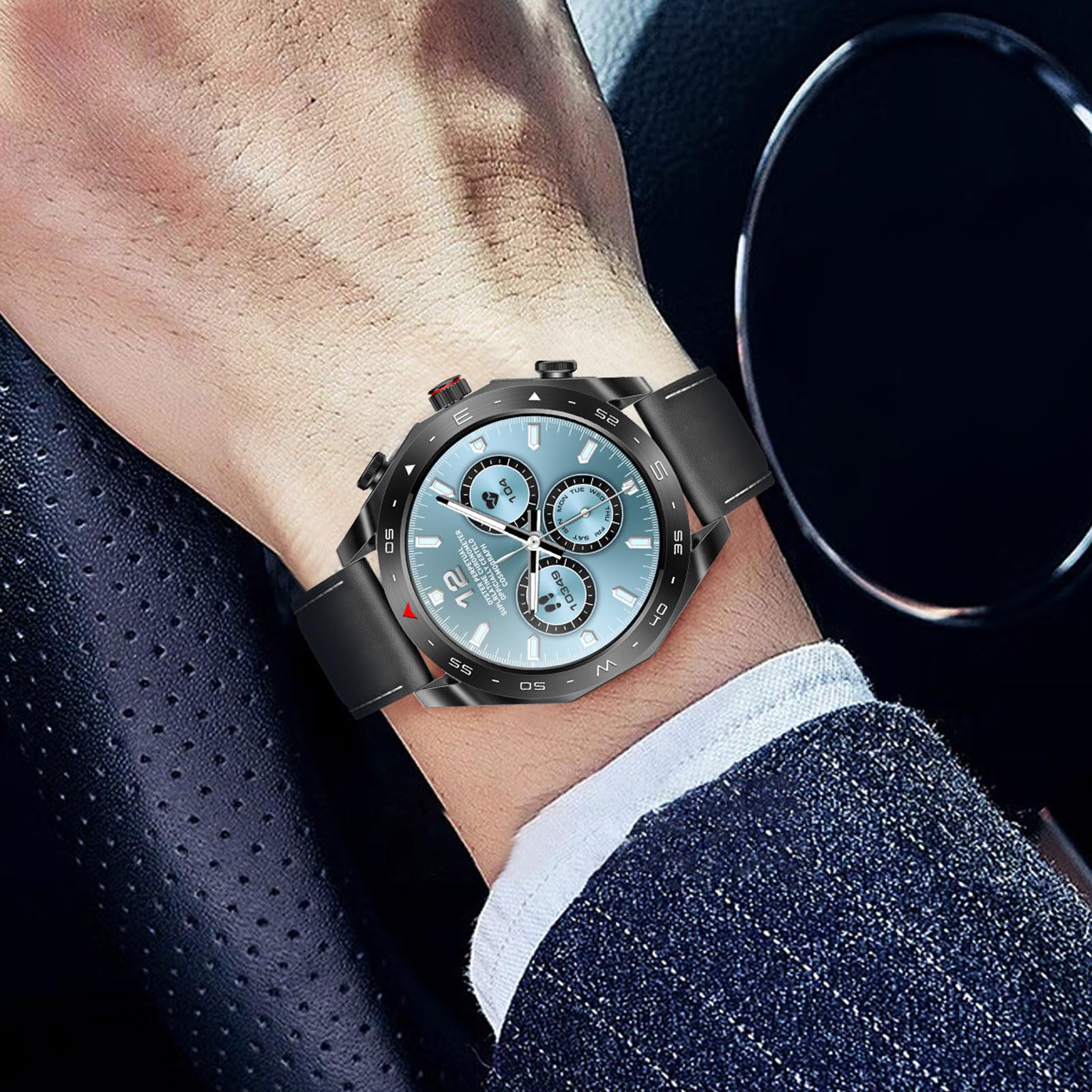 Smartwatch Impermeabile Auricolari Bluetooth Previsioni Meteo Sveglia Fitness Tracker Orologio per Viaggiatori