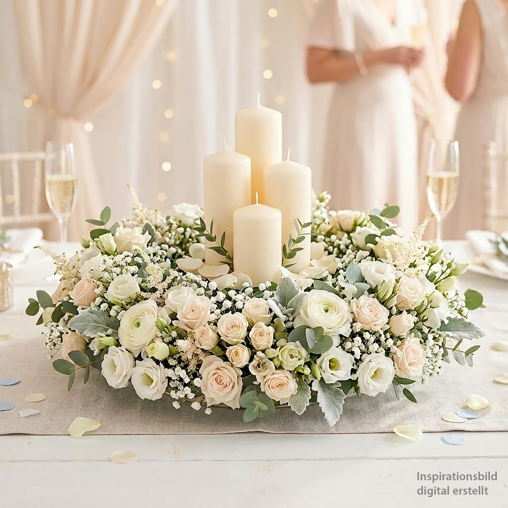 Nass Steckschaum Kranz 30cm mit durchgehender Plastikunterlage 1 Stück - für Profi Floristen & Hobby Bastler - Frischblumen Steckschwamm Ring - Blumen Steckmasse - Floristik Zubehör