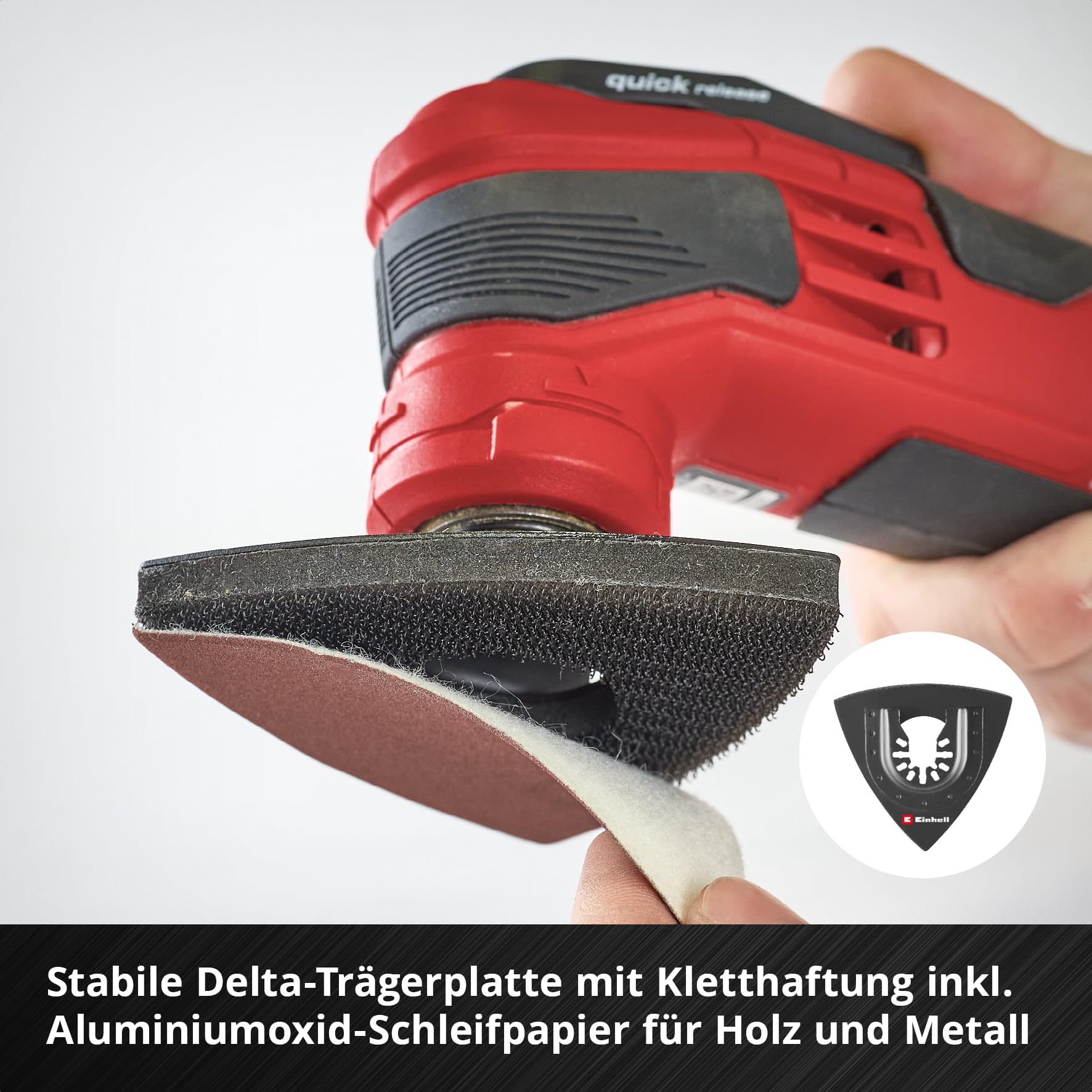 Original Einhell XXL-CASE 70-tlg. Multitool-Set (BiM/CrV-Tauchsägeblätter, HCS/HM/BiM-Halbrund-Sägeblätter, HM-Delta-Raspel, Delta-Trägerplatte, Schleifpapier, Dremel-Adapter)