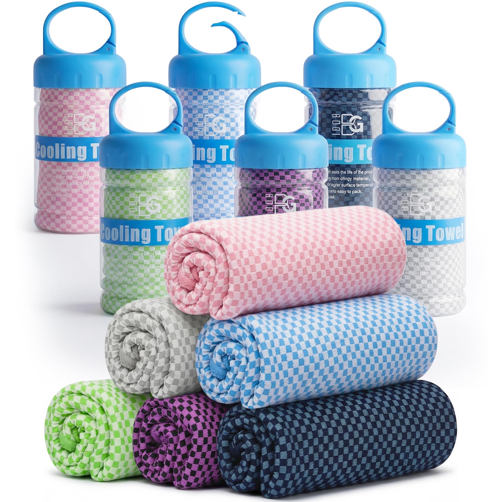 BOGI Cooling Towels for Neck and Face, Soft Breathable Cool Towel for Instant Cooling Stay Cool for Yoga, Sport, Gym, Camping, Running &amp; More Activities