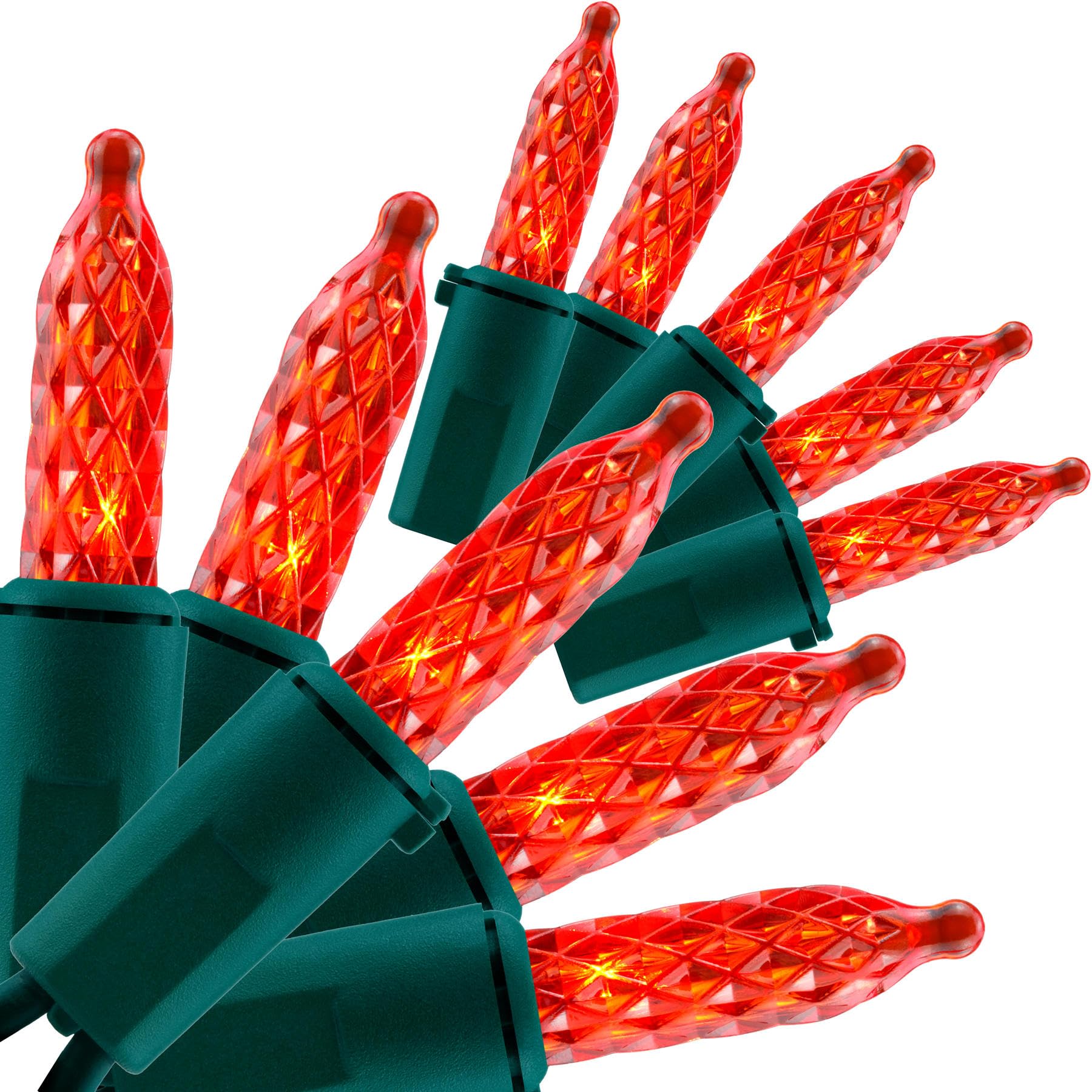 Amazon.com: YULETIME 200 Red Christmas String Lights, 2-Set 25 ft