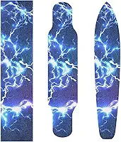 Nander Lixa De Skate Blue Lightning, Antiderrapante E Impermeável, Para Patinete E Longboard, 84 X 23 Cm (33,1 X 9,1 Polegadas).