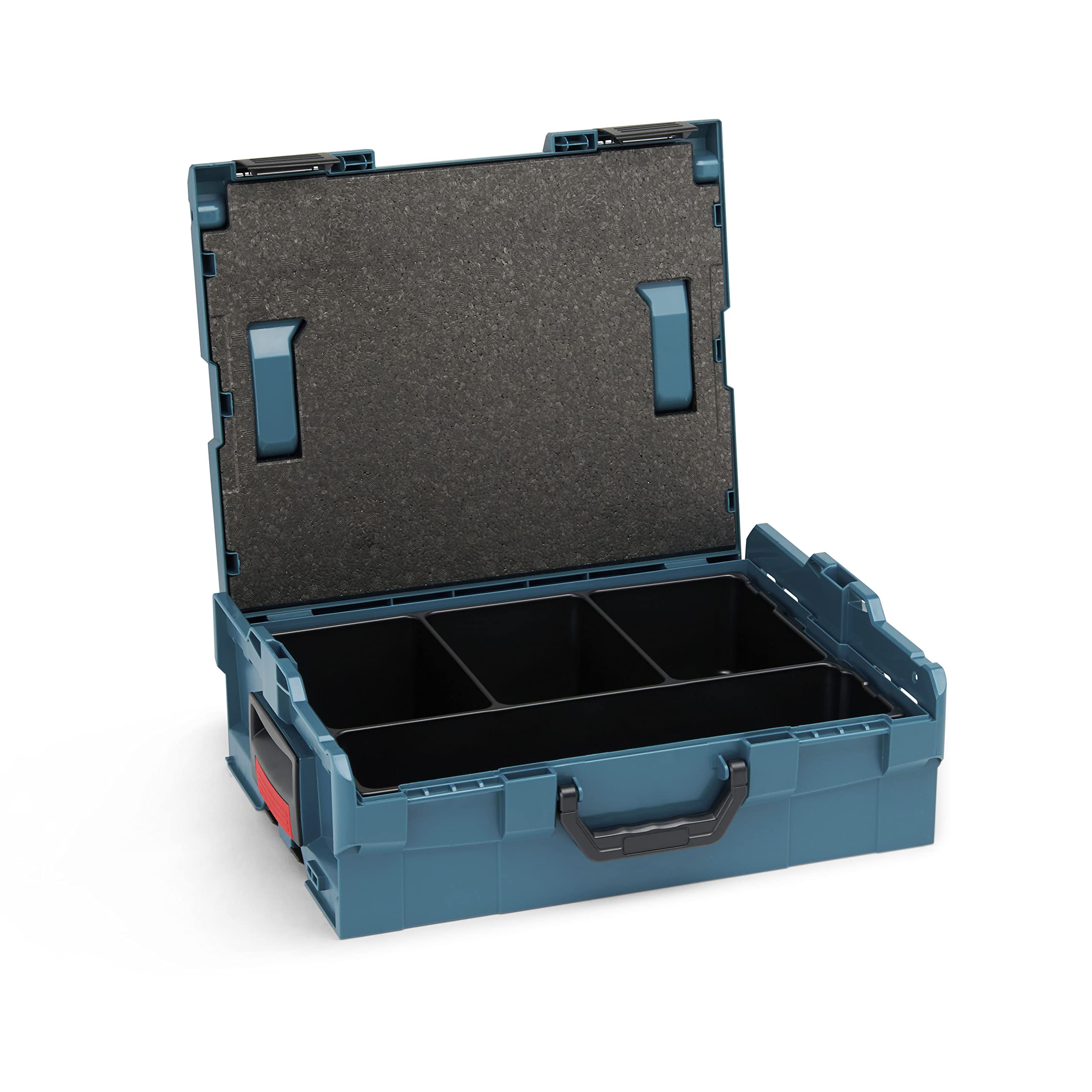 L-Boxx 136 con 4 compartimentos profesionales de color azul de Bosch Sortimo • Sistema de maleta LBoxx 136 para un almacenamiento óptimo de herramientas