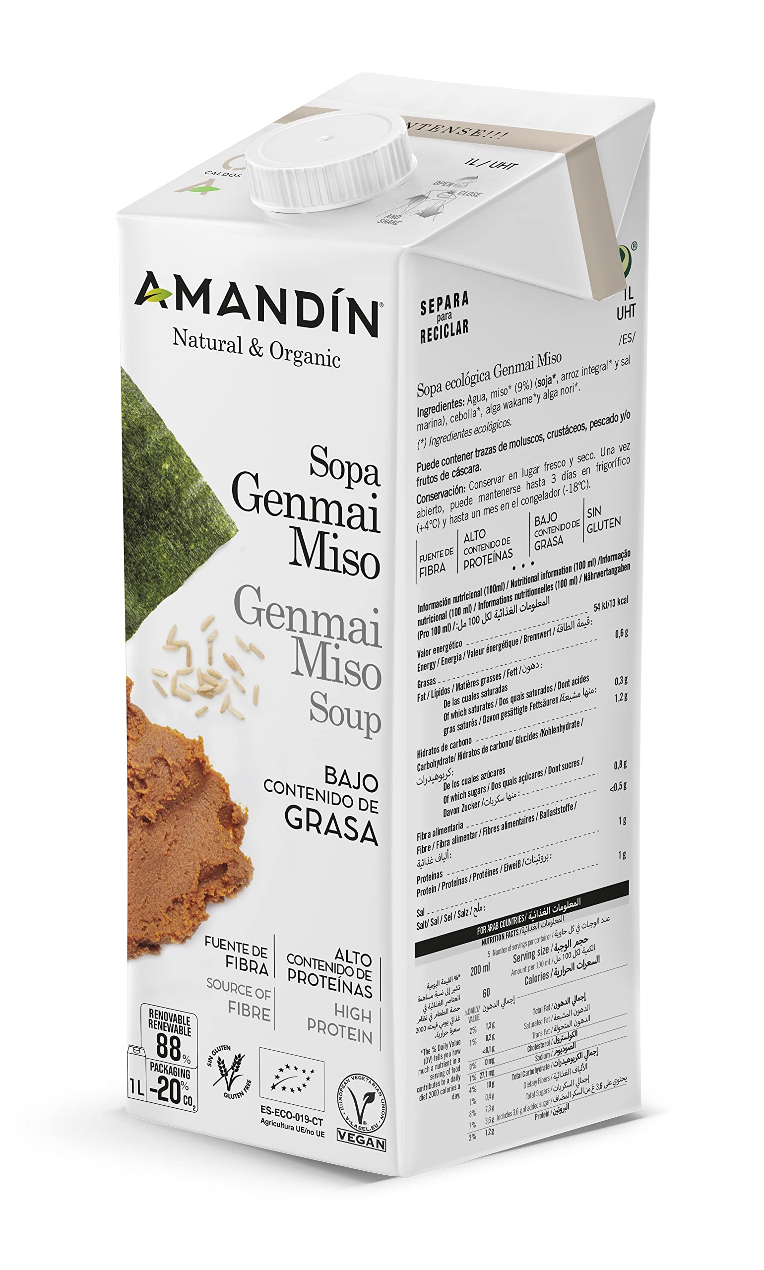 AMANDIN Caldo Miso 6 x 1000 ml