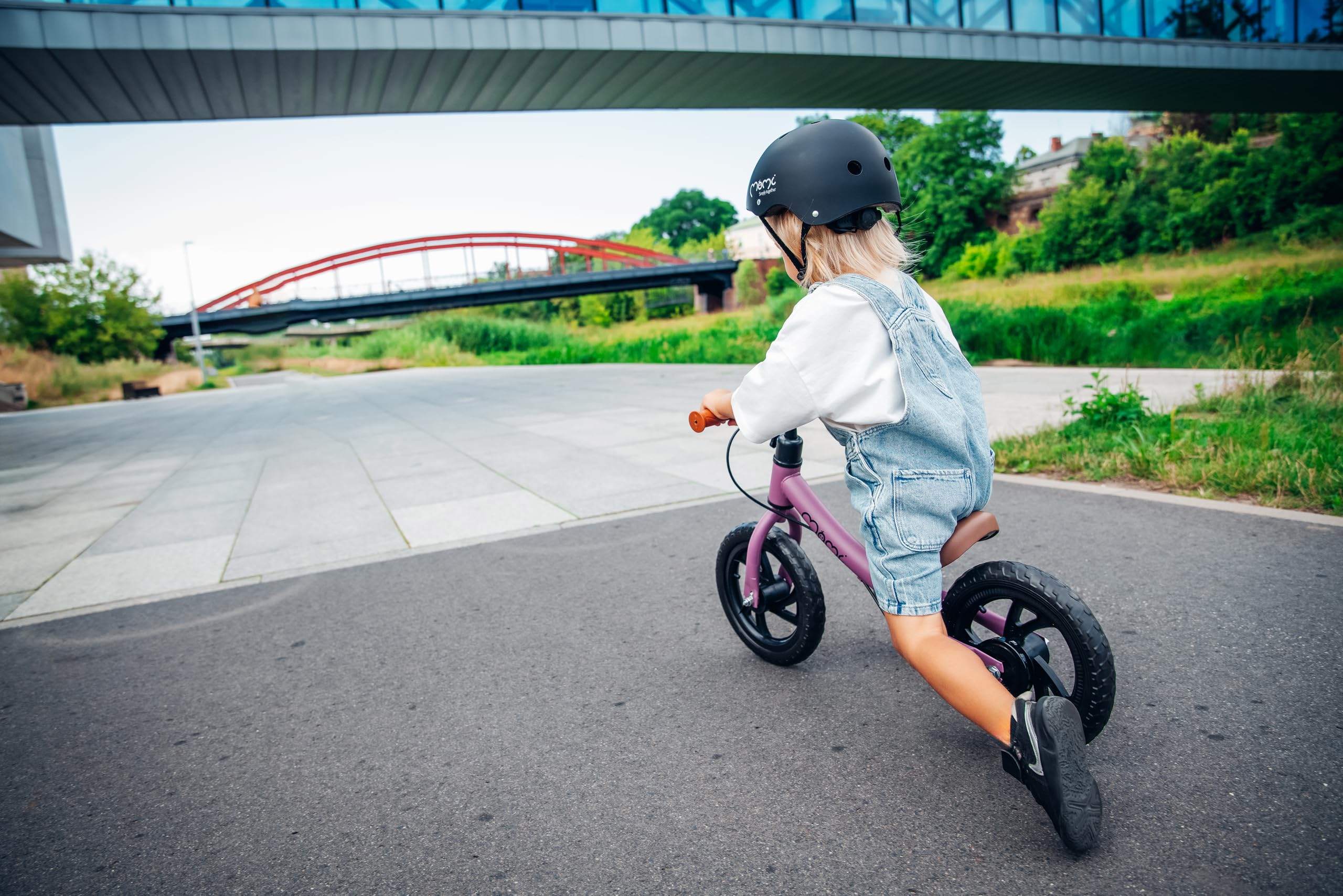 MoMi BREKI Bicicletta senza pedali per bambine e per bambini e bambini a partire da 3 anni (peso corporeo massimo 25 kg), telaio in metallo stabile e leggero con un peso di 3 kg