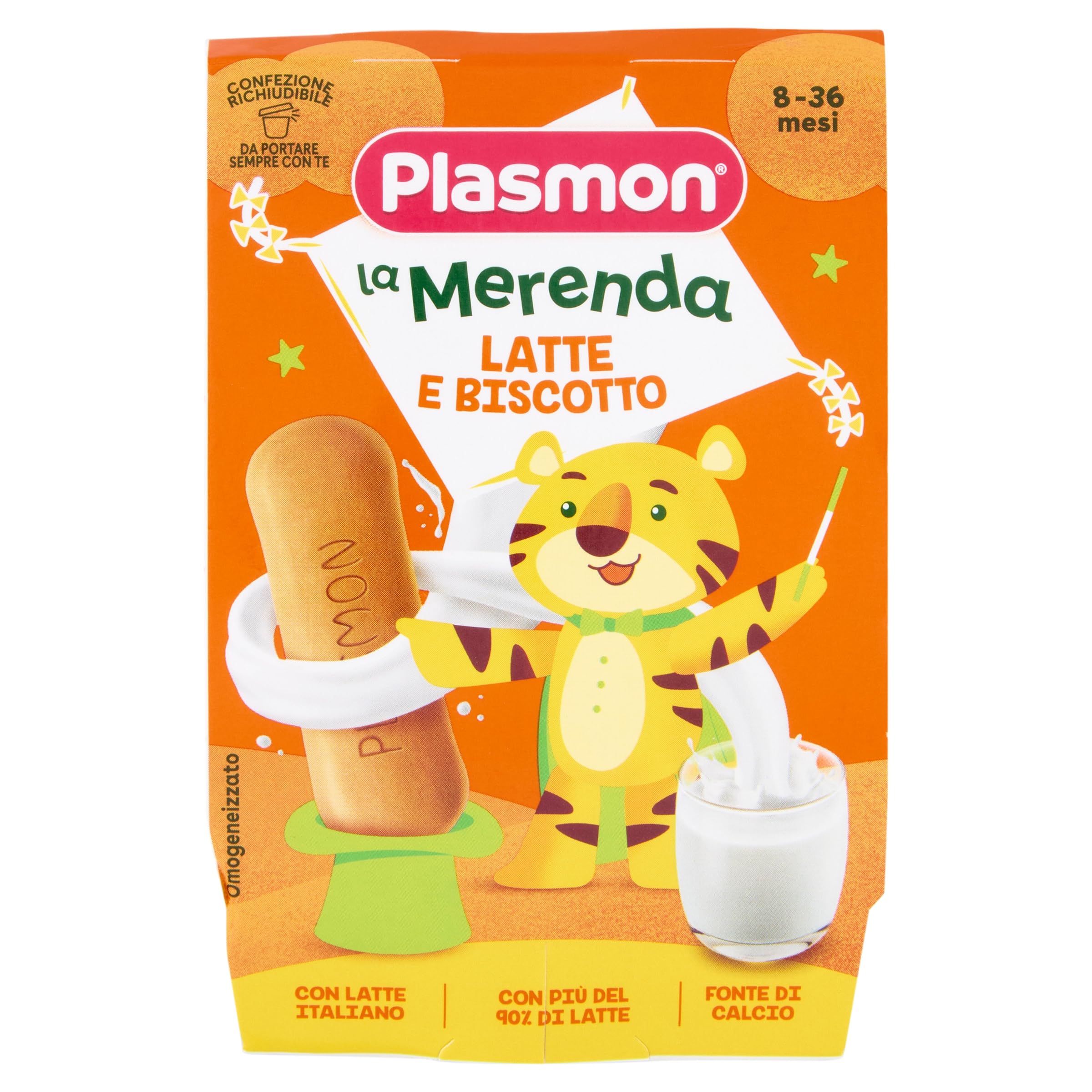 Plasmon Merenda Latte e Biscotto 2x120g (12 Confezioni)