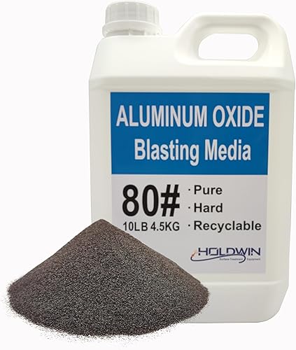 Medios de explosión de óxido de aluminio 80 # Blast Gabinete Blasting Pistola de chorro de arena abrasivo Medios de chorro de arena abrasivo-10LBS