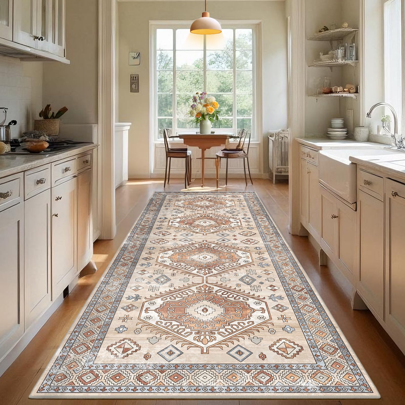 Tehwdaiyou Camel Long Runner Rug For Hallway, Washable Carpet Runner Rug For Kitchen, Non-Slip Extra Long Entryway Runner Rug, Laundry Bedroom Room Rug Runner, Long Hallway Hall Runner Narrow Rugs 40 X 500 Cm