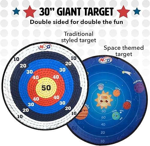 Miniatura 9 de NSG Tomahawk Toss - Juego de lanzamiento de hacha de espuma para niños, dos hachas ligeras con gran objetivo fácil de pegar