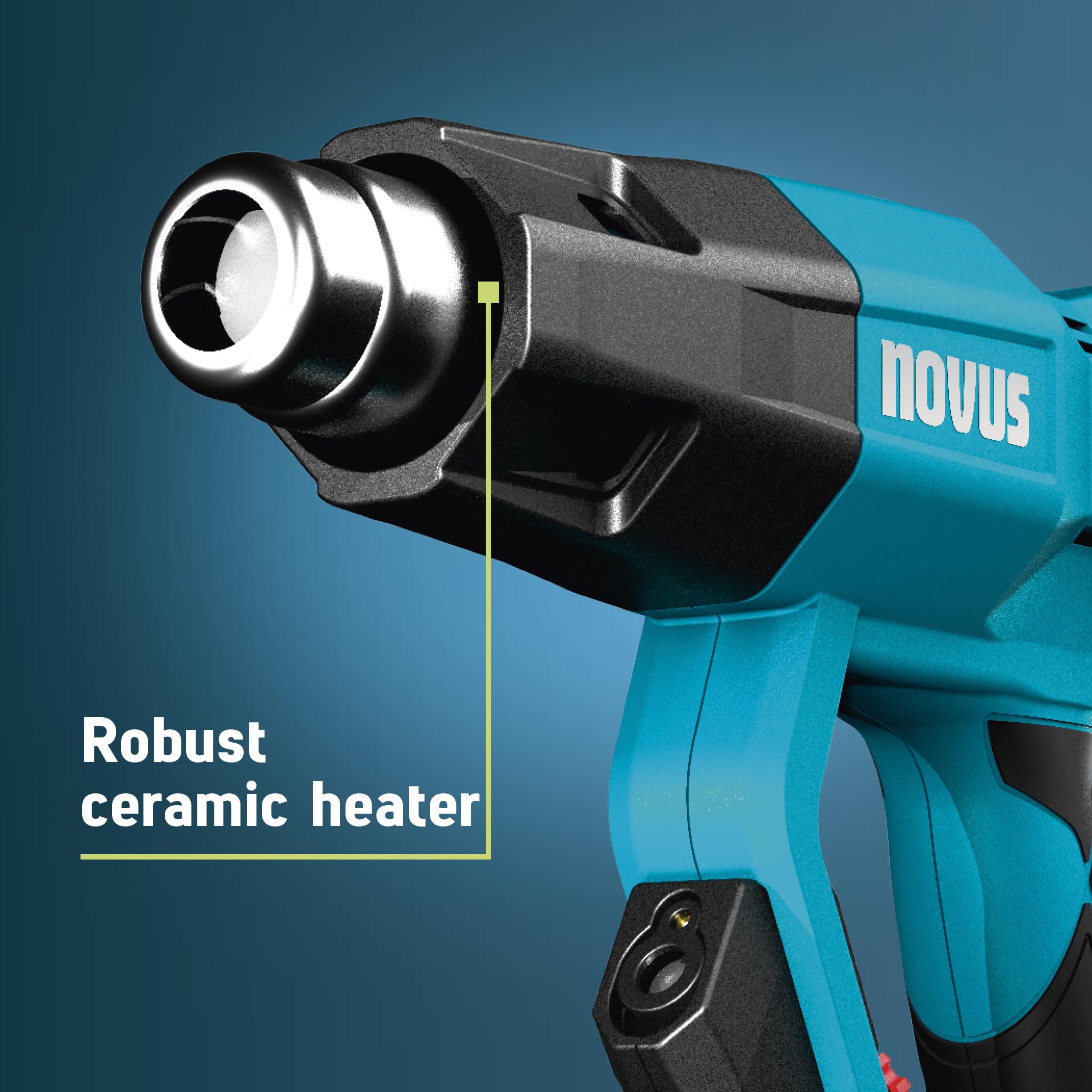 NOVUS TOOLS Pistolet à air chaud H-250, 80-600 °C, chauffage en céramique