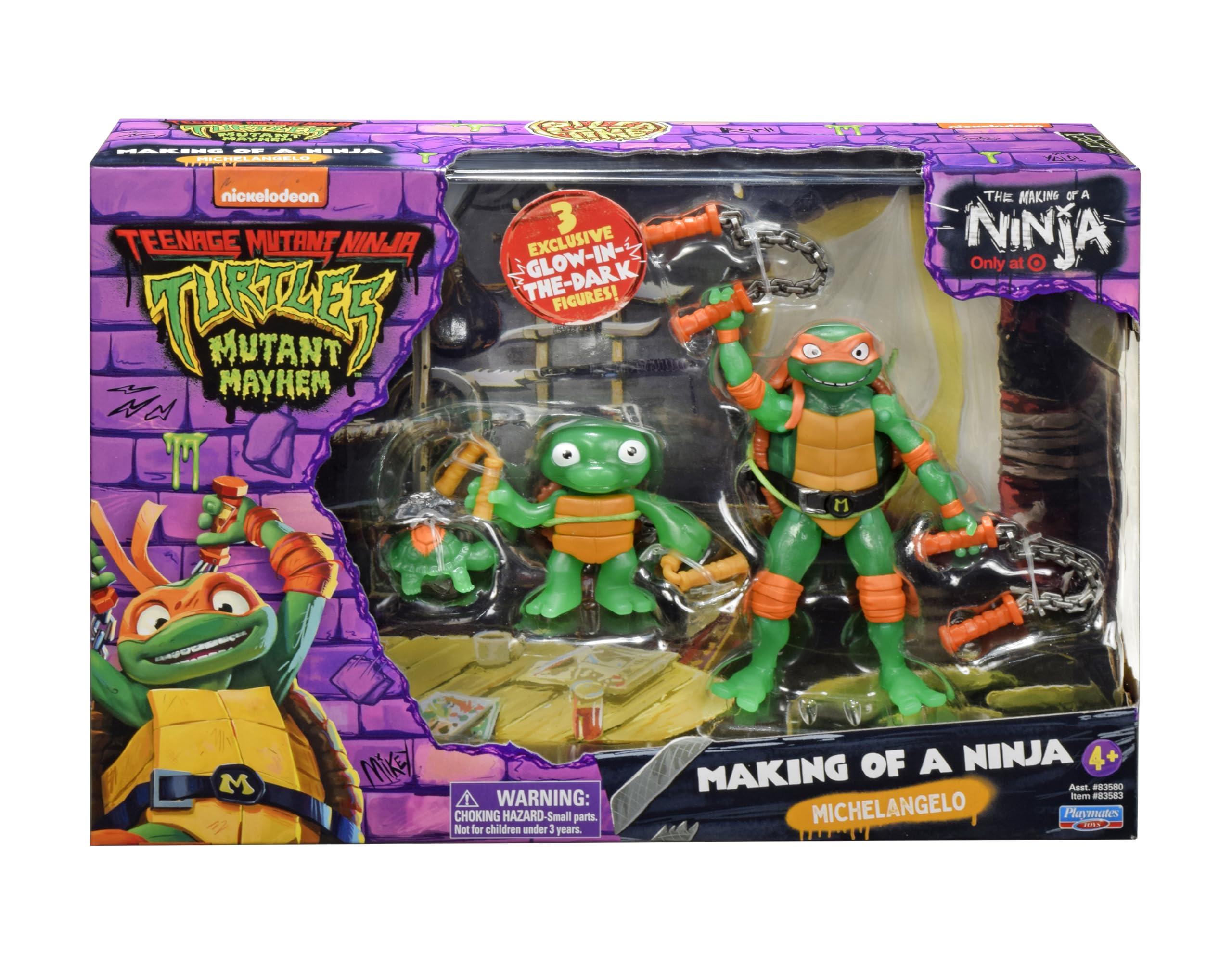 TEENAGE MUTANT NINJA Turtles Evolution Michelangelo 3 Pack, Figurine