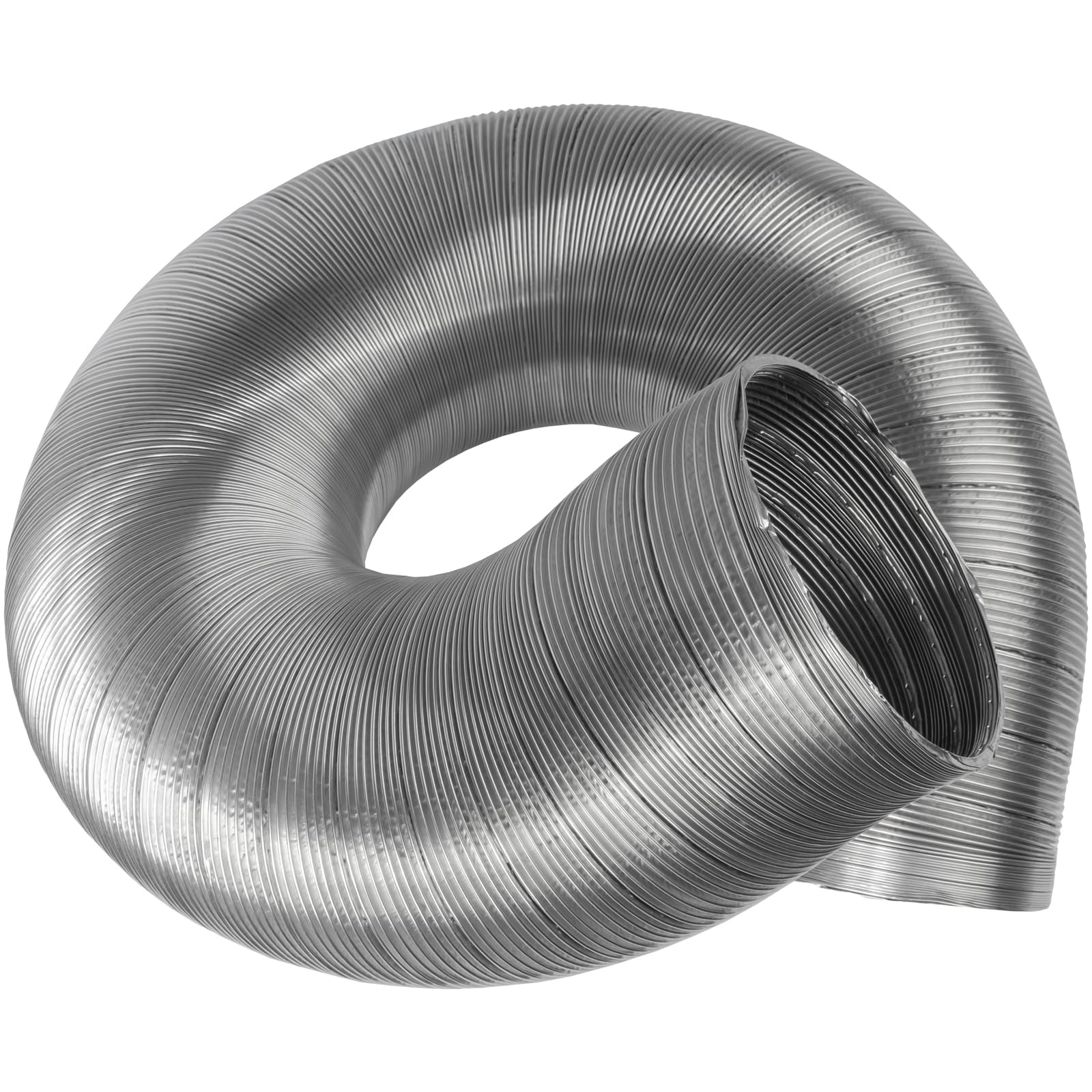 Vent Systems Ø100 mm - 1.5 m / Ø4-5ft Round Flexible Aluminium Hose Pipe – Heavy Duty Air Duct Tube for Heating, Cooling, HVAC System, Air Conditioning, Dryer Vents, Exhaust and Ventilation