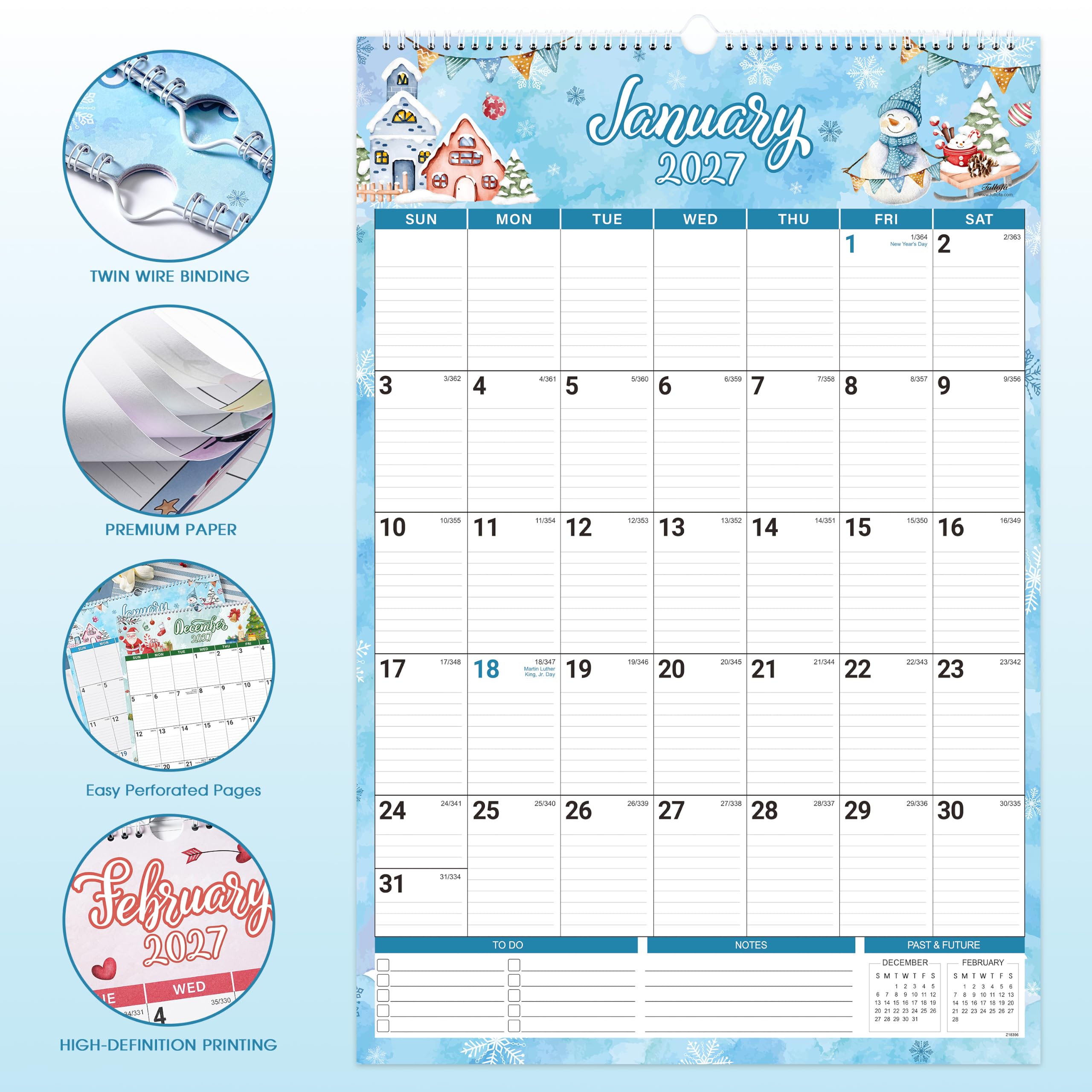 Kalender 2026 - Kalender 2026 Wand, Januar - Dezember 2026, 12 Monate