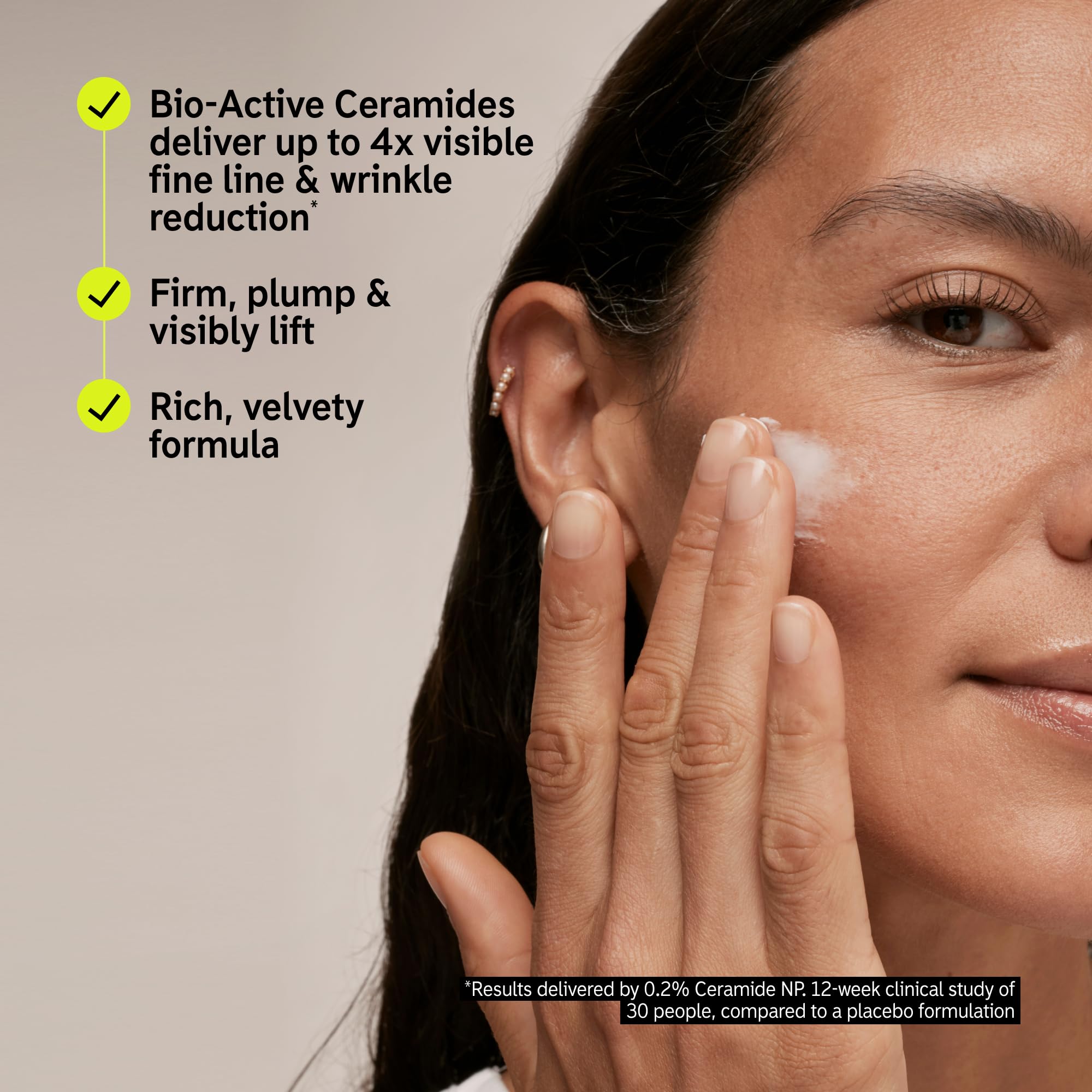 The INKEY List Bio-Active Ceramide Moisturiser 50ml, Anti-Ageing Skincare, 24-Hour Hydration Cream, Vegan Friendly - Image 4
