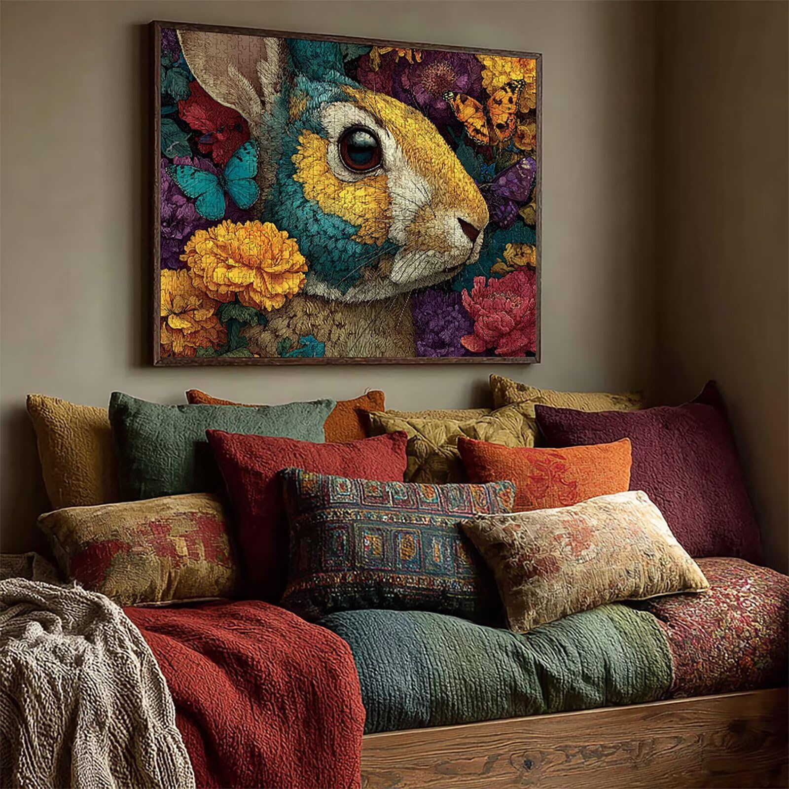 Puzzle Arte con Scatola Animale, Farfalla Puzzle Legno 5000 Pezzi Adulti 156x105cm, Attività di Intrattenimento ad Alta Difficoltà, DIY Classici Gioco, Jigsaw Per Tutta La Famiglia, Regalo, F-8611