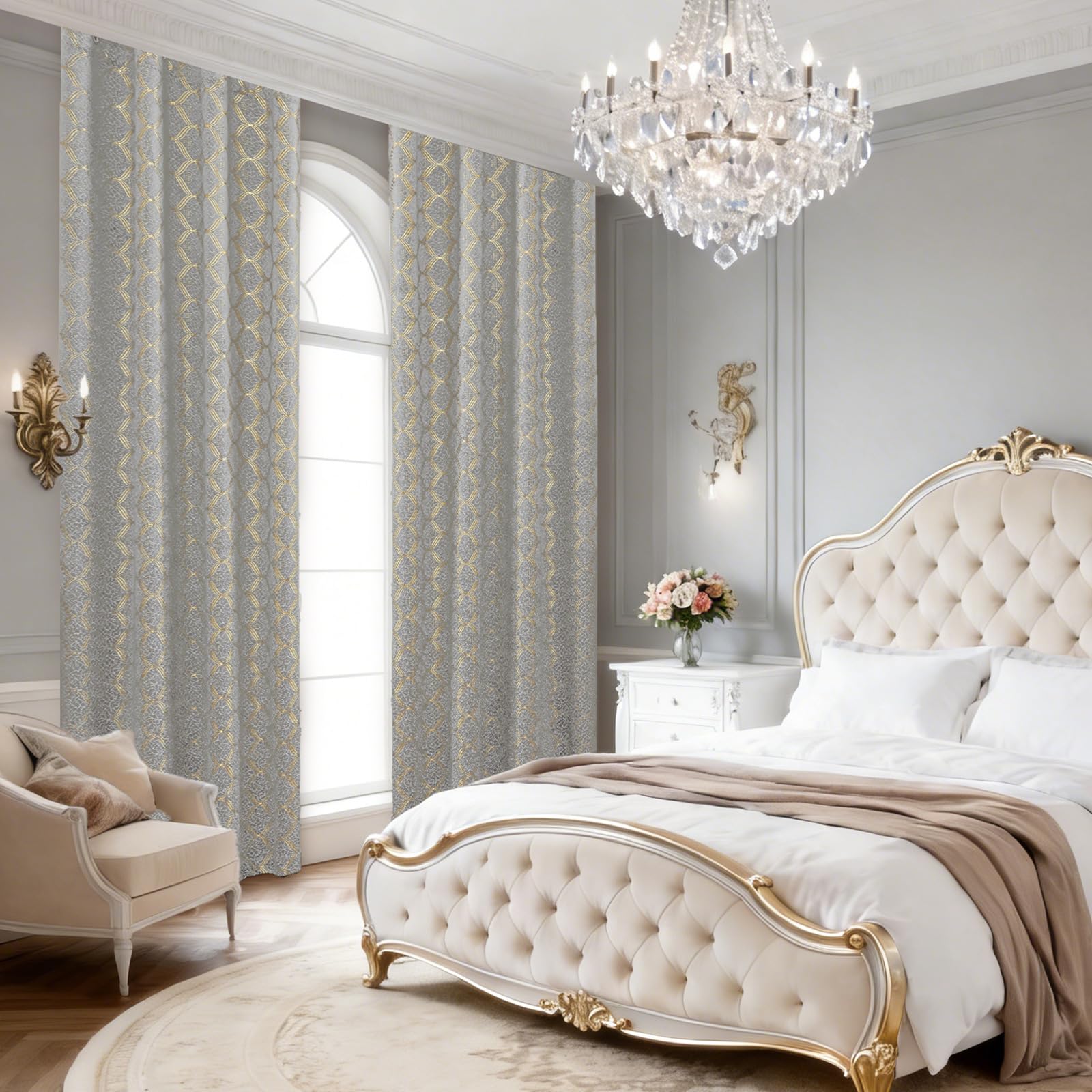 Ystyle Rideau Occultant Velours Lot De 2, 140x280cm, Rideaux Salon Rideau Thermique Isolant Anti Chaud Intérieurs, Rideau Phonique Anti Bruit, Moderne Chambre Maison Dressing, Beige