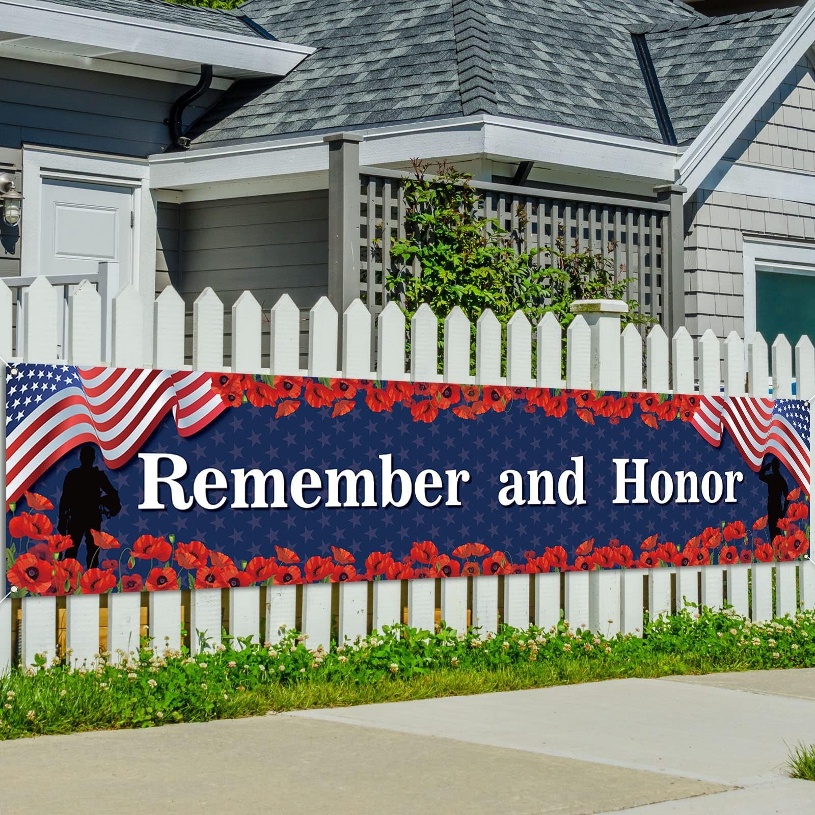 Memorial Day Decorations Outdoor Banner 4th of July Decorations Outdoor Yard Sign