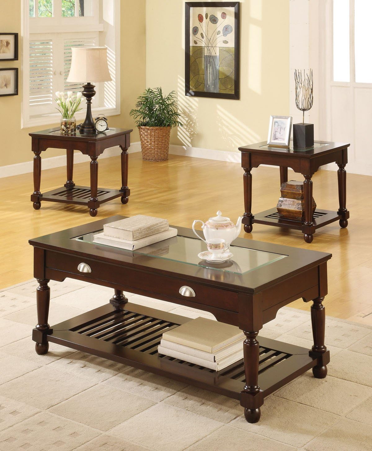 Acme Winslow Coffee Table, Walnut Finish Home & Kitchen