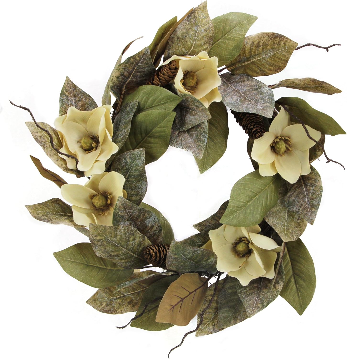 Flash Deals - 50% OFF Admired By Nature 24 Magnolia Pine for Home Office Front Door Wreath, Wall Hanging Arrangement Decoration One-Day Sale: Up to 50% Off Admired By Nature 24 Magnolia Pine for Home Office Front Door Wreath, Wall Hanging Arrangement Decoration