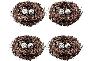 Easter Birds Nest Decor - Mini Artificial Birds Nest Rattan Nest for...