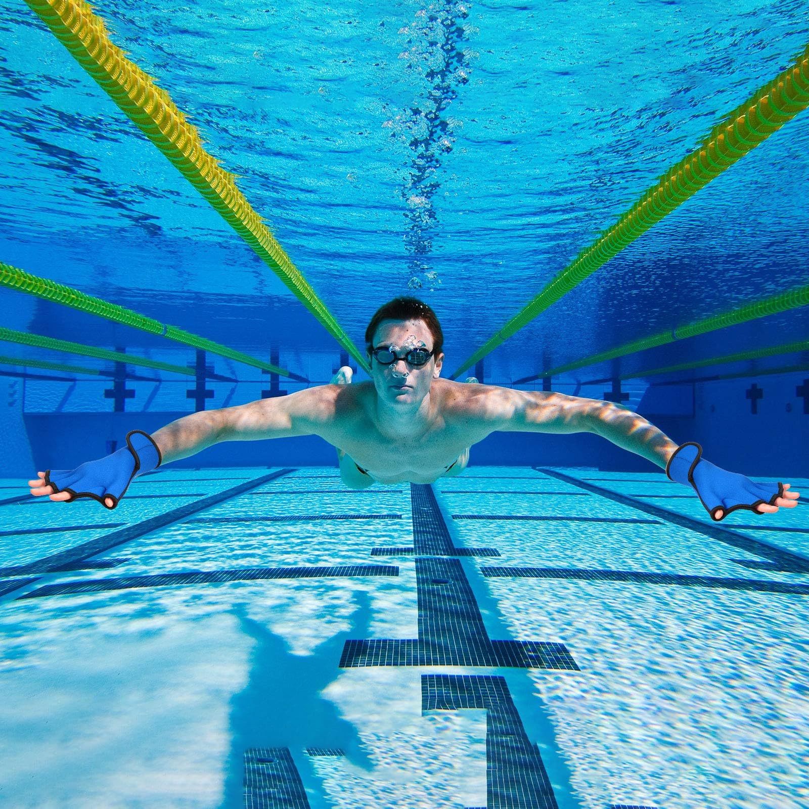 Gants De Natation Palmés XL Gris/Orange - Palmes Fitness Eau Résistance Aquagym Pour Hommes Et Femmes