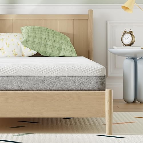Novilla Twin Size Mattress, 6 Inch Twin Mattress for Kids, Gel-Infused Memory Foam Mattresses in a Box for Pain Relief & Enhanced Support & Cooling Sensation, CertiPUR-US Certified