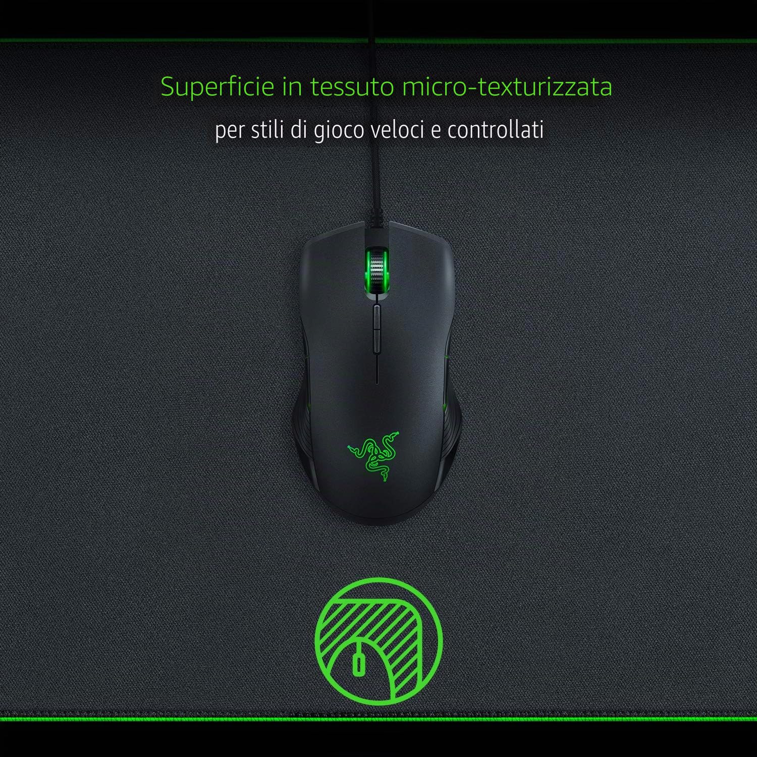 Razer Goliathus Chroma Extended - Tappetino Morbido per Mouse da Gioco con Tecnologia Chroma (Tecnologia Chroma, Rapido e preciso, Sincronizzazione senza soluzione di continuità) Nero