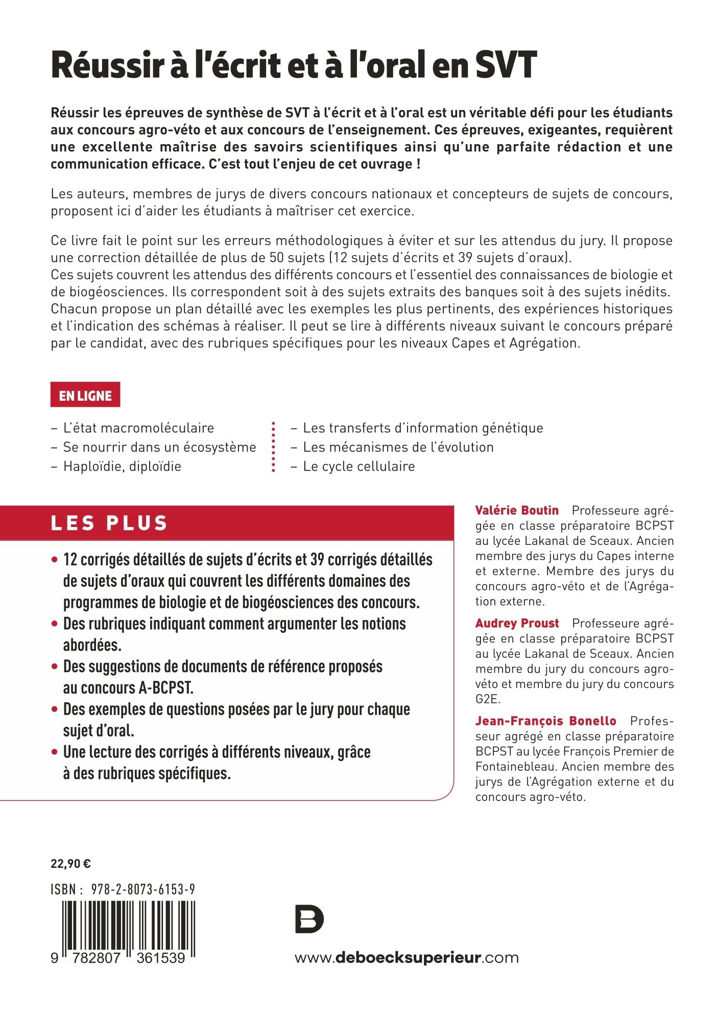 Réussir à l’écrit et à l’oral en SVT: Capes, agrégation, prépas