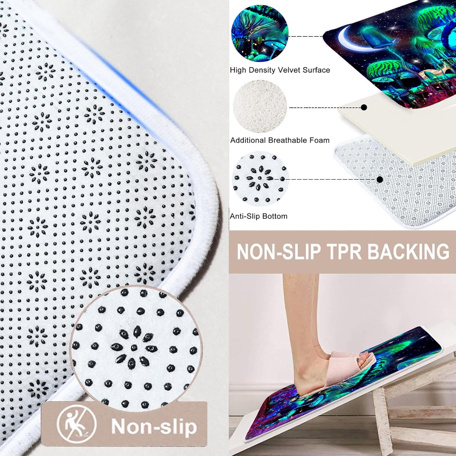 Set da bagno rosso con tenda da doccia e tappeti e accessori