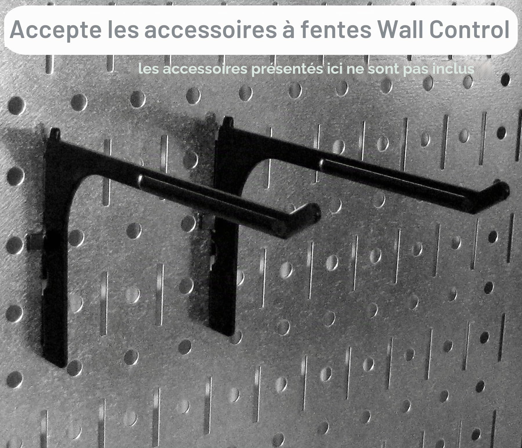 Wall Control 30WRK400GVR Kit de rangement pour outils standard en métal avec planche à outils galvanisée et accessoires rouges 1,2 m