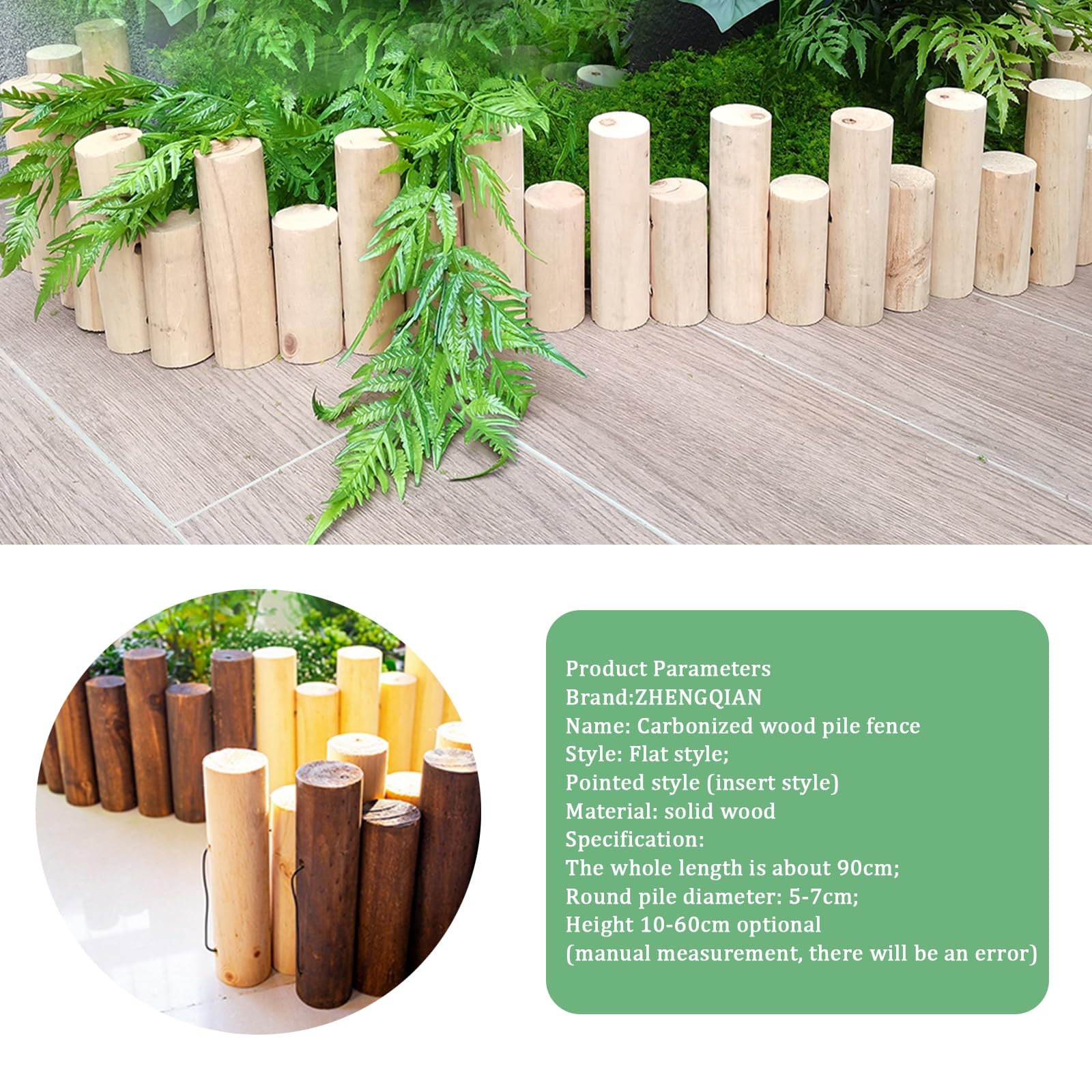 Borde De Jardín De Plástico Con Aspecto De Madera XINZI - 2.8 M (10 Unidades), Marrón, Fácil Instalación, Flexible