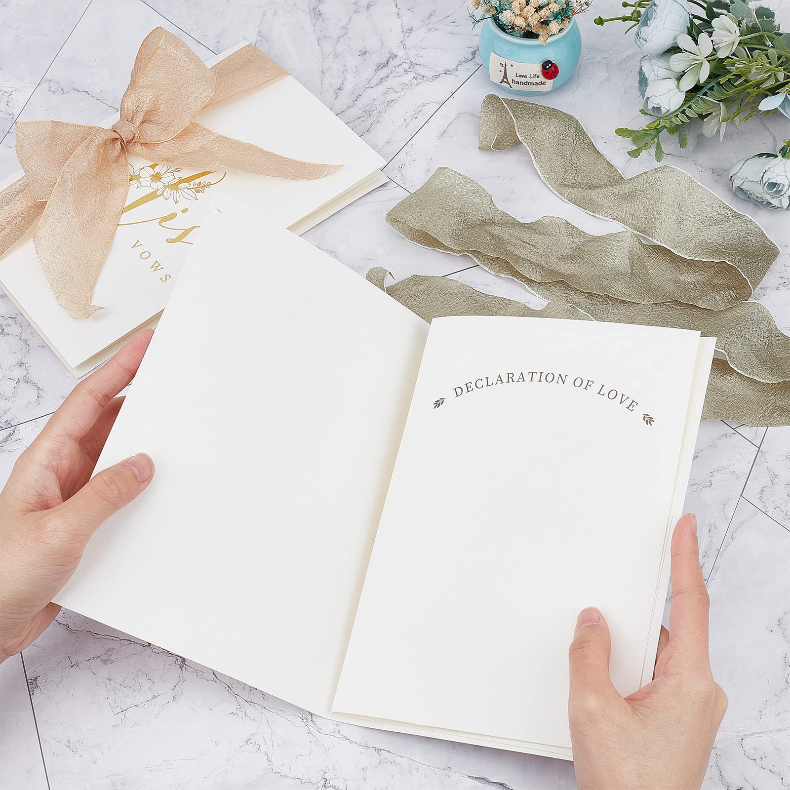GORGECRAFT Libri di Voti per Matrimonio Sposi e Sposi Libretto per Regali di Addio al Nubilato Keepsake Quaderno per Il Rinnovo del Voto Voti di Matrimonio per Lui e per Lei Decorazioni di Nozze