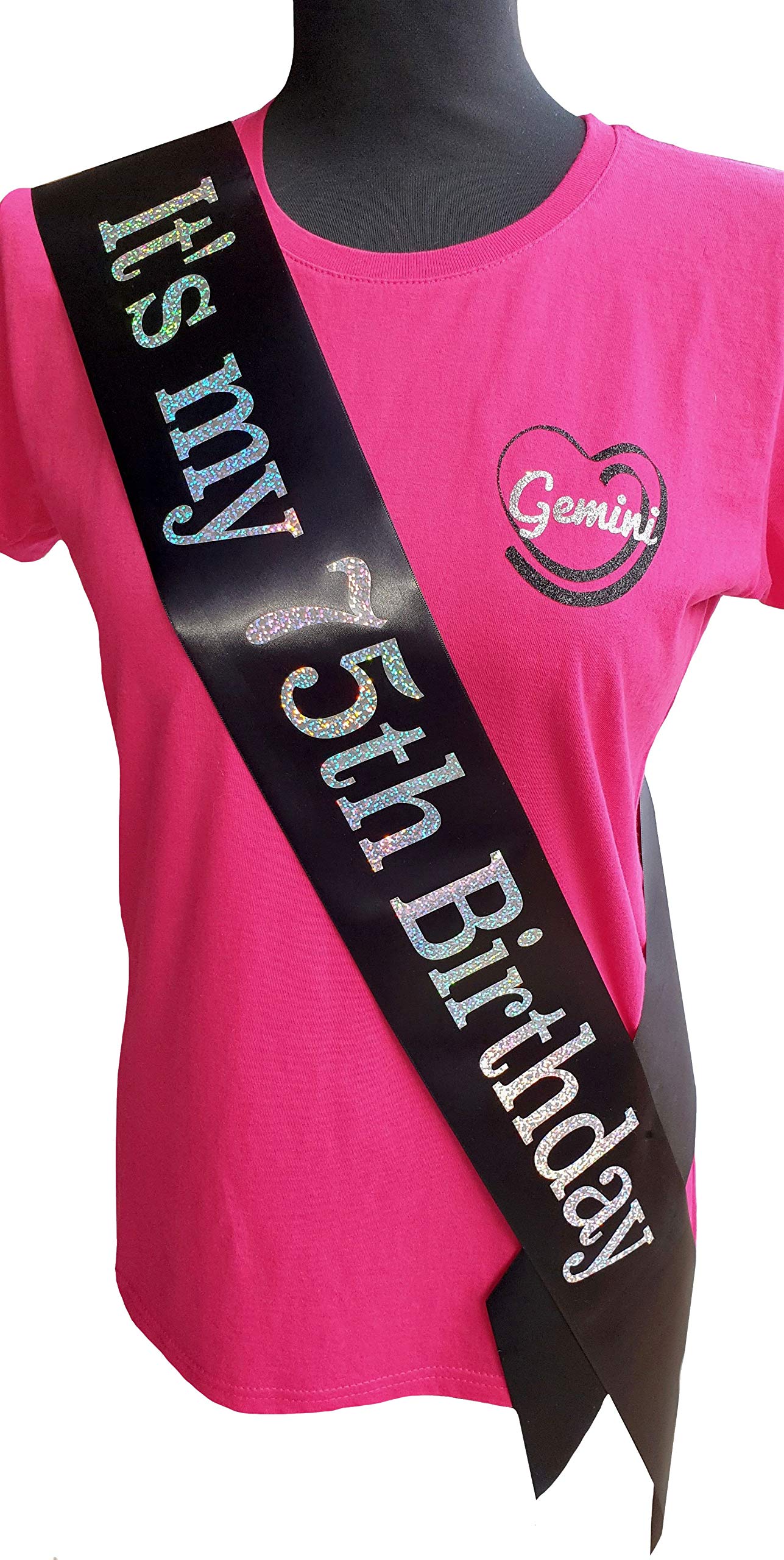 75th Birthday Sash - Its my 75th Birthday Sash - Beautiful Quality Black Ribbon and Holographic Silver Font - 75th Birthday Sash