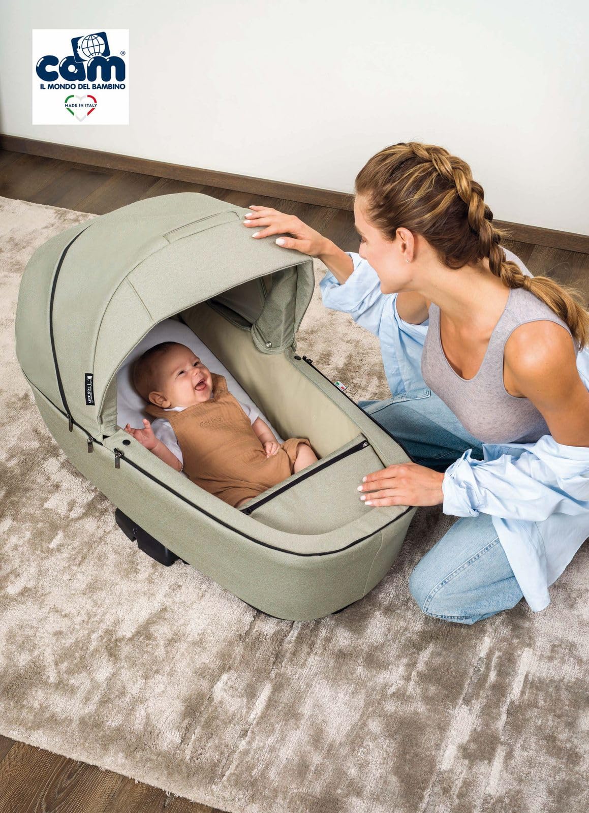 CAM Il mondo del bambino Simply Babymatratze: Universelle Komfort-Matratze mit Bambus & 3D-Air-Technologie – Atmungsaktiv & Schadstofffrei – Ideal für unterwegs & zu Hause