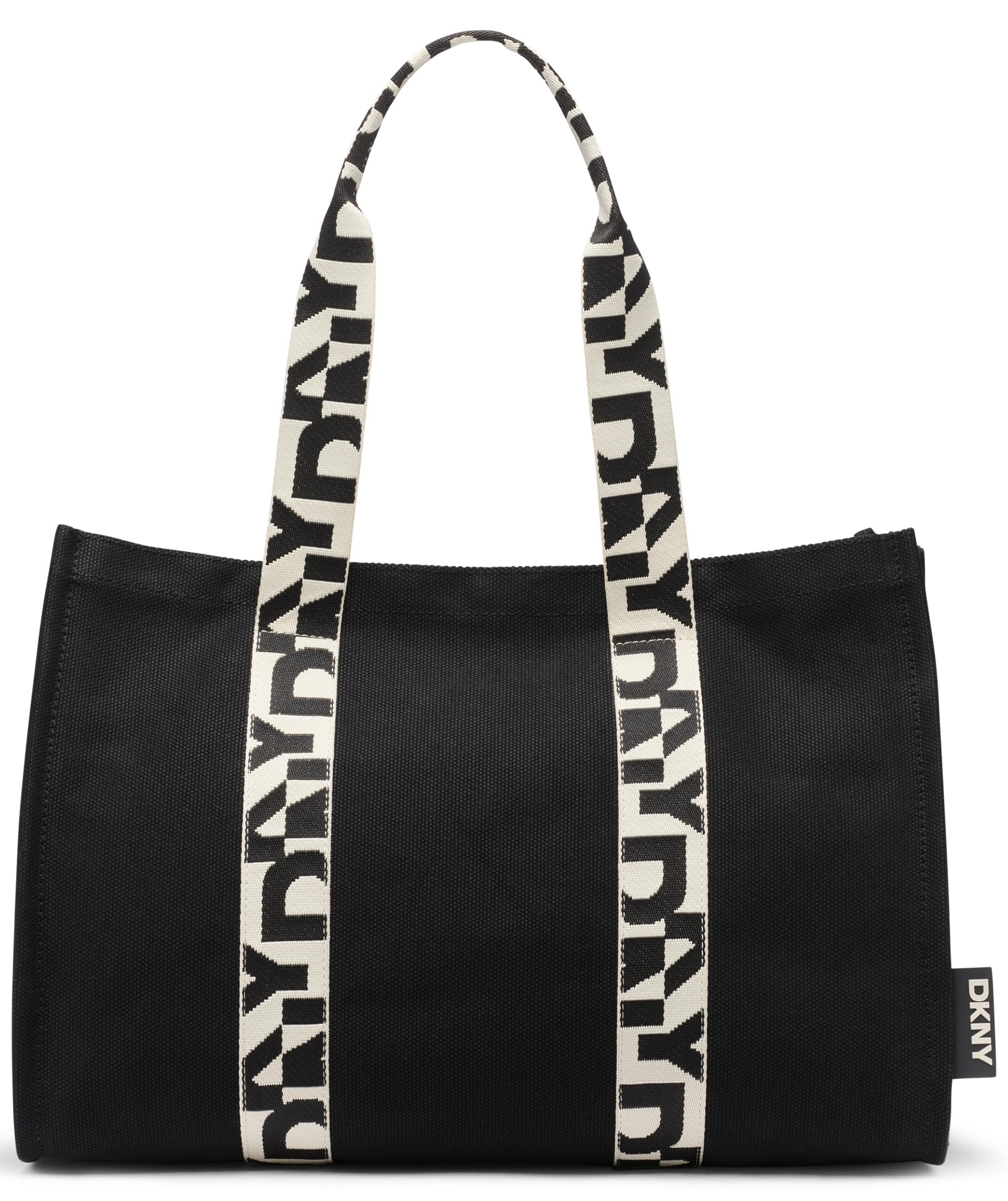 

                                                    DKNY Women's Nessa Tote Bag, Black/Silver, One Siz