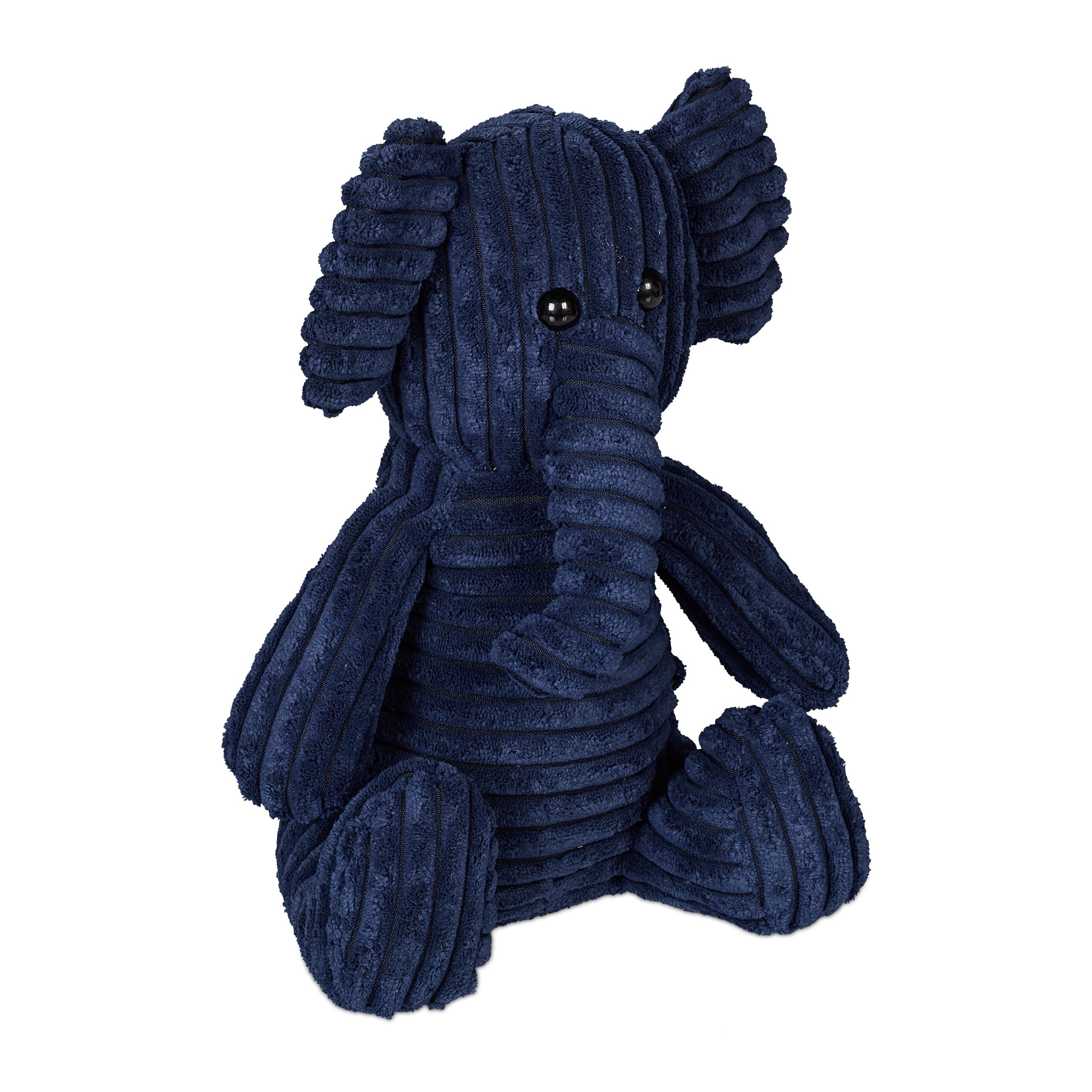 Butoir de porte éléphant en tissu bleu, cale-porte lesté sécurité enfant maison